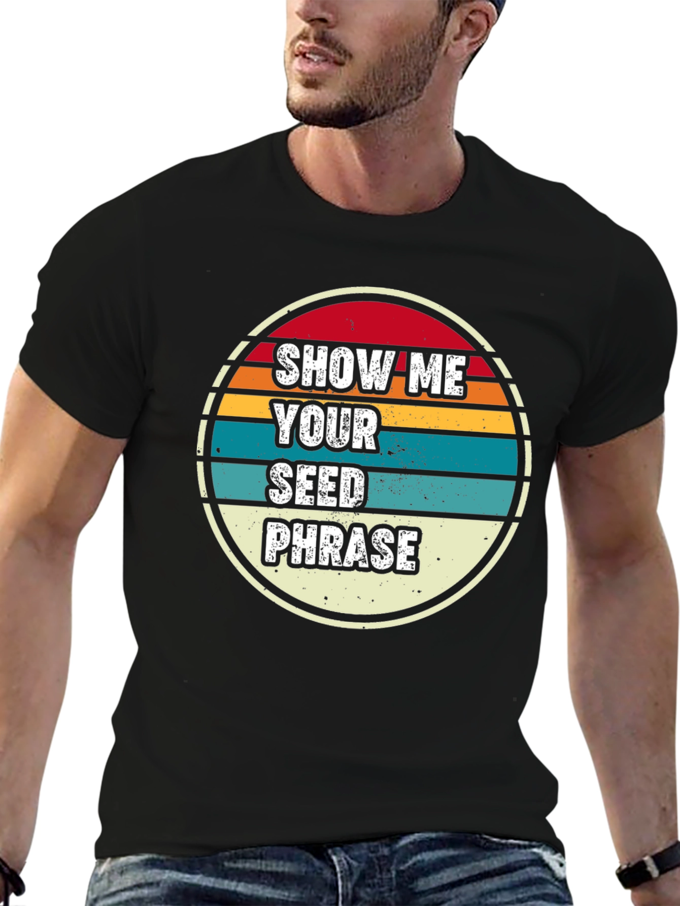Black Show Me Your Seed Phrase Graphic Tee view 6
