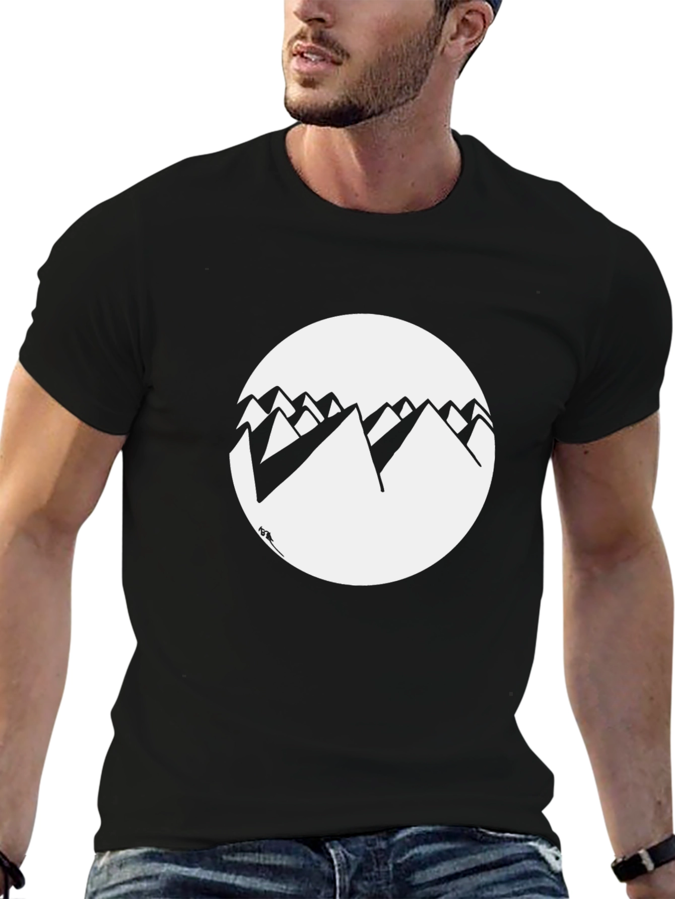 Black Mountain Graphic T-Shirt - Casual Style view 6
