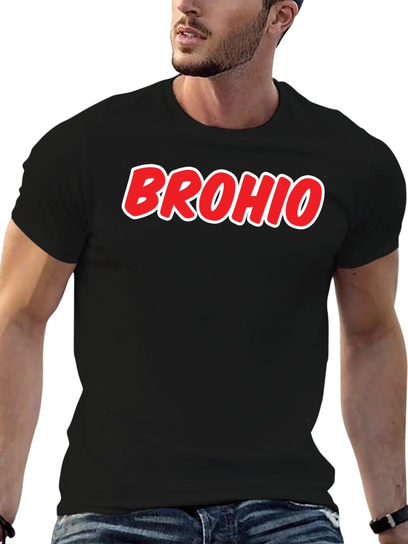 Black Brohio T-Shirt - Novelty Graphic Tee view 6
