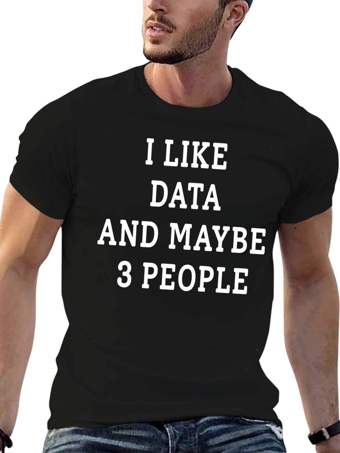 Black Data Lover Funny T-Shirt view 6