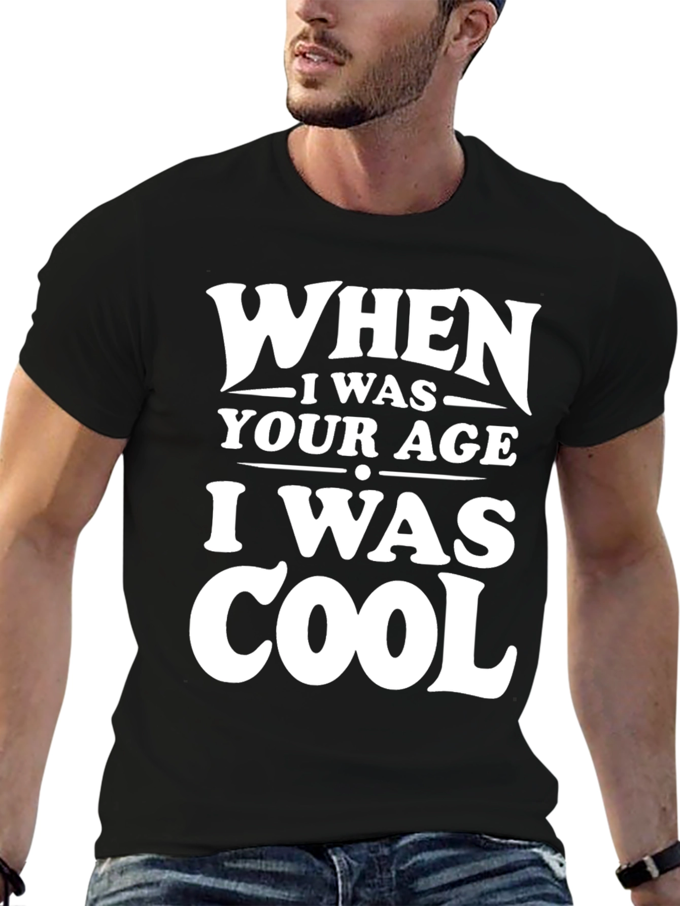 Black Funny 'When I Was Your Age' Graphic Tee view 6