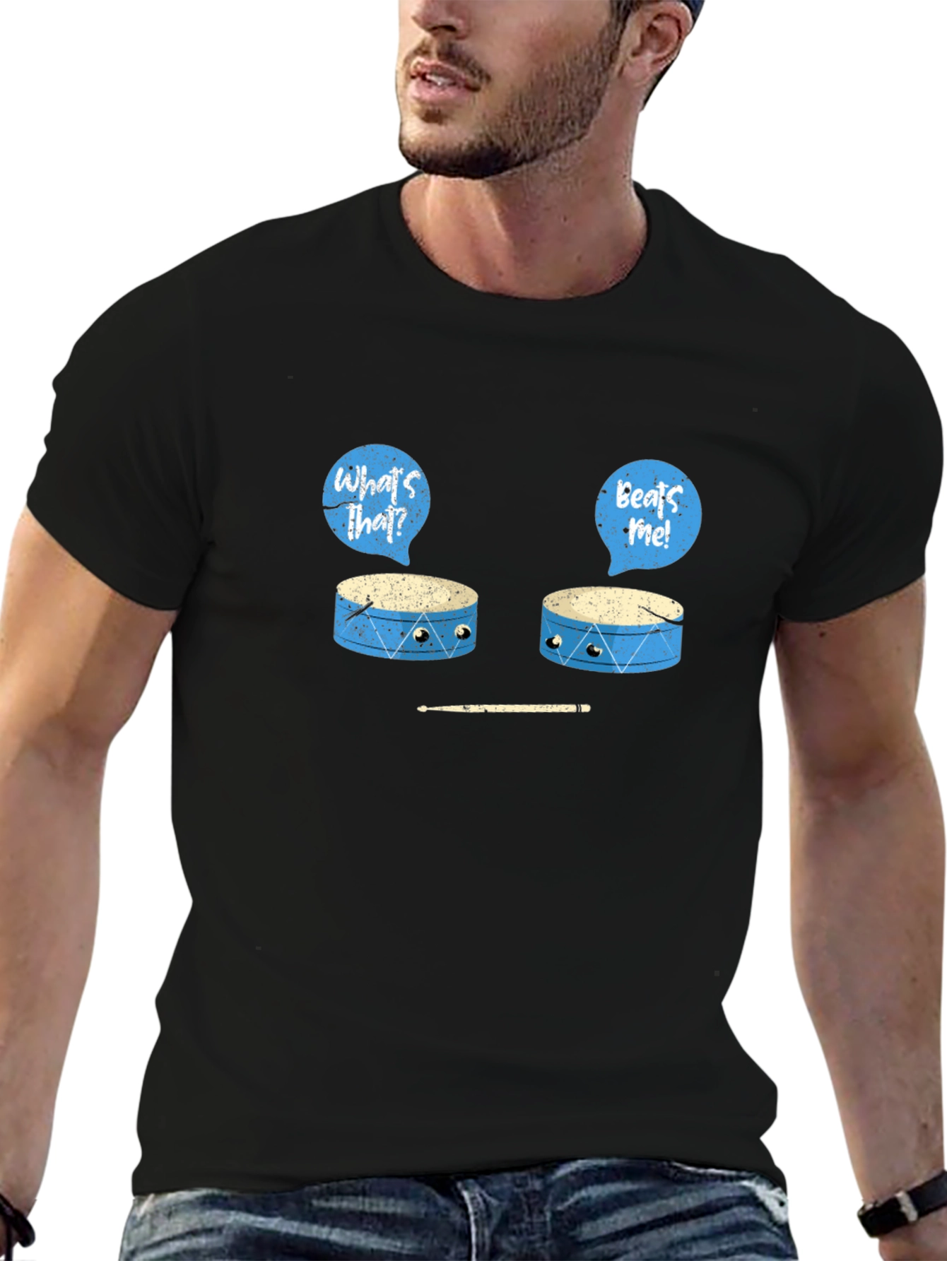 Funny Drum T-Shirt - What's That Beats Me! - 6