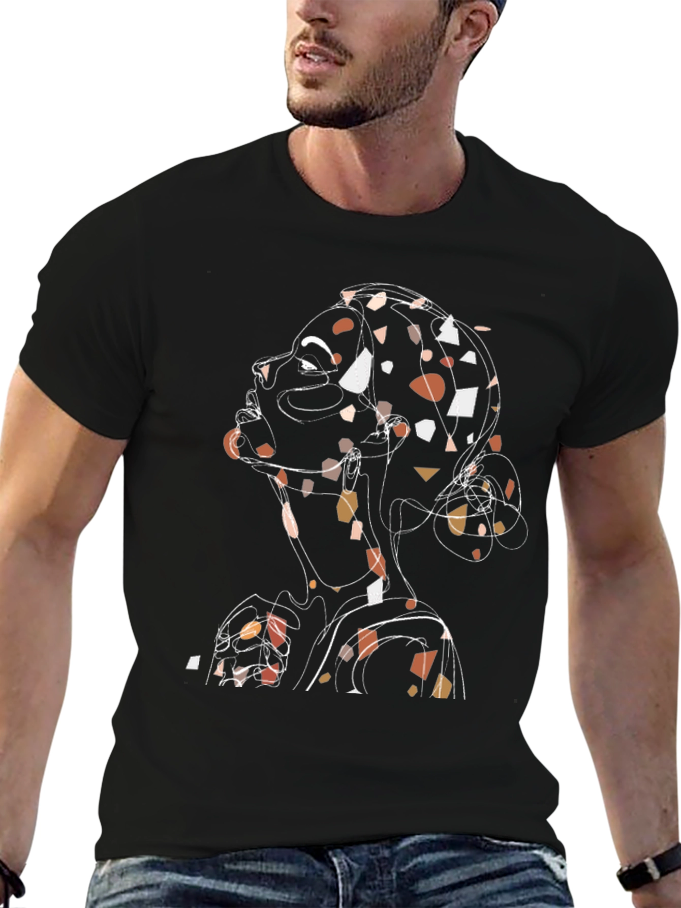 Abstract Woman Graphic Tee - Unique Art Print - 6