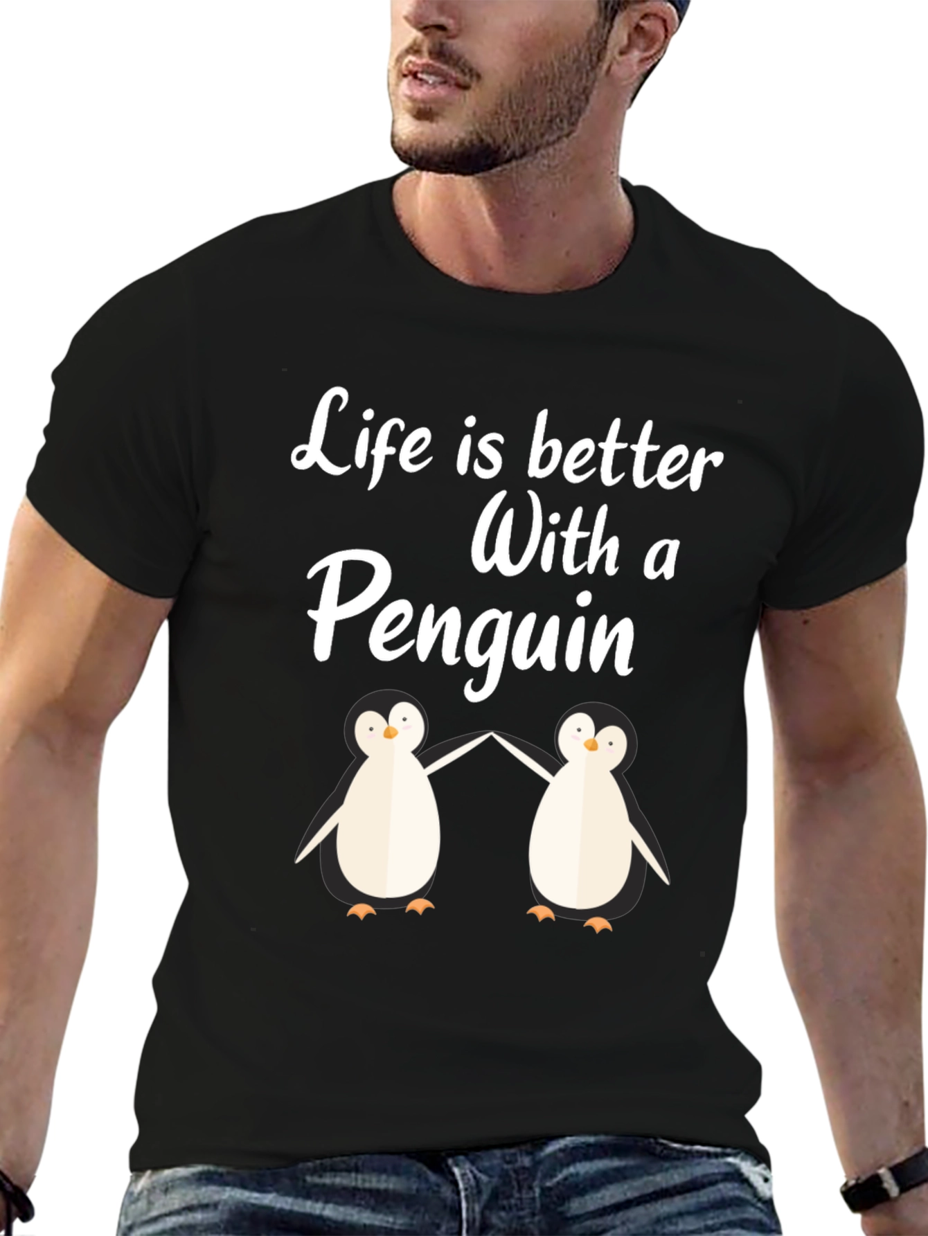 Black Life is Better With a Penguin Graphic T-Shirt view 6