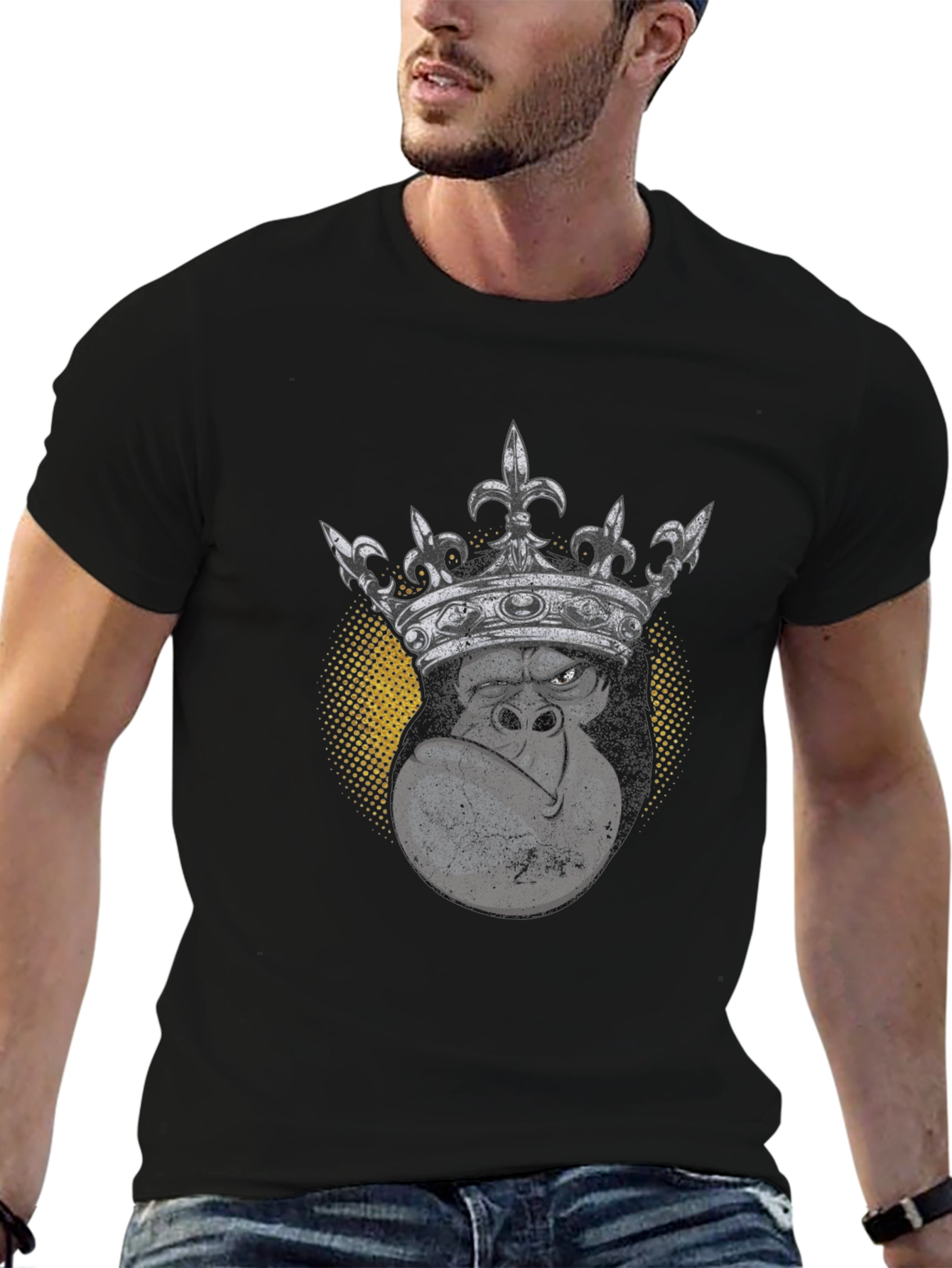 Black King Kong Graphic T-Shirt - Black view 6