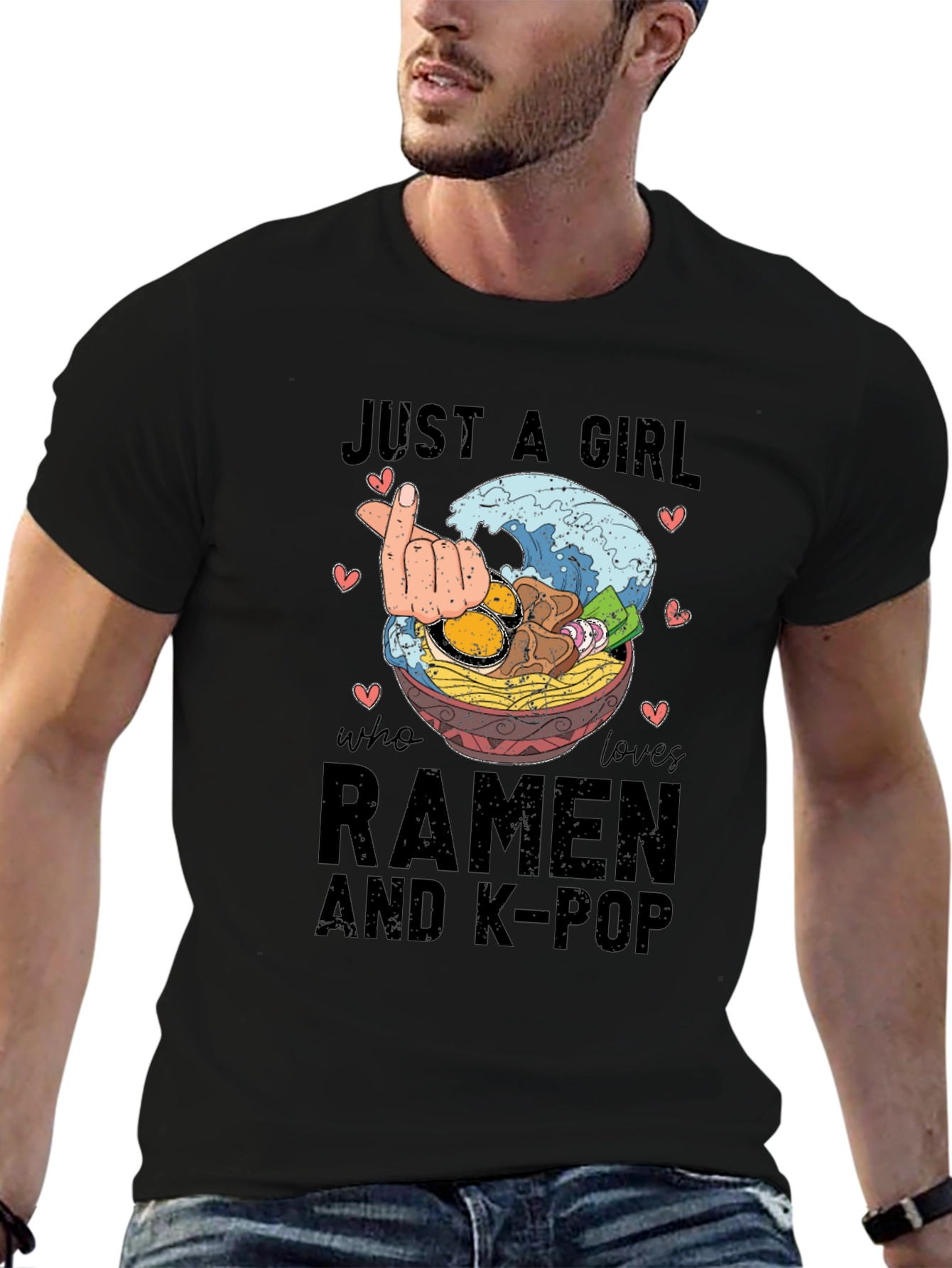 Black Ramen & K-Pop Graphic Tee view 6
