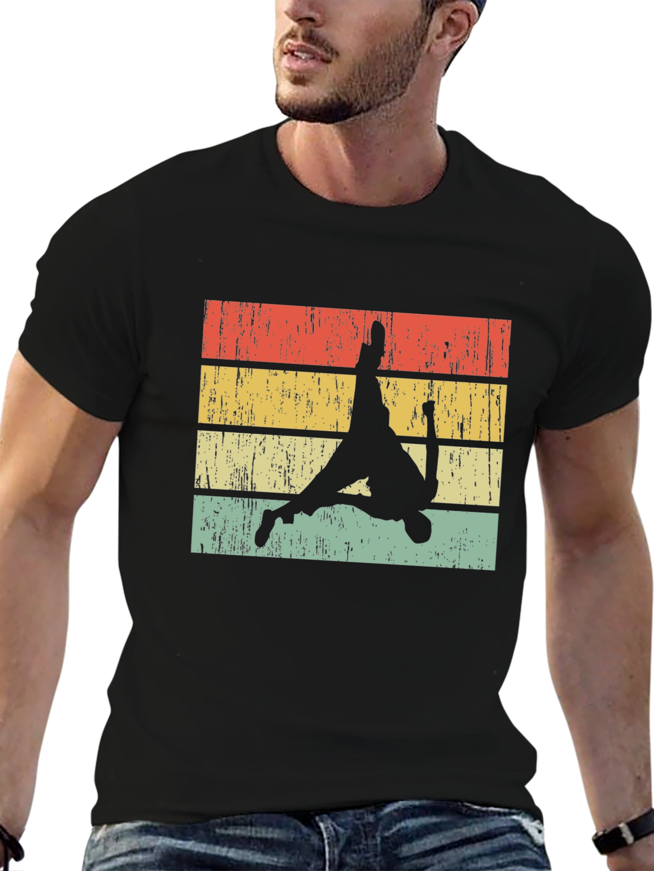 Black Retro Breakdance T-Shirt - Vintage Style view 6