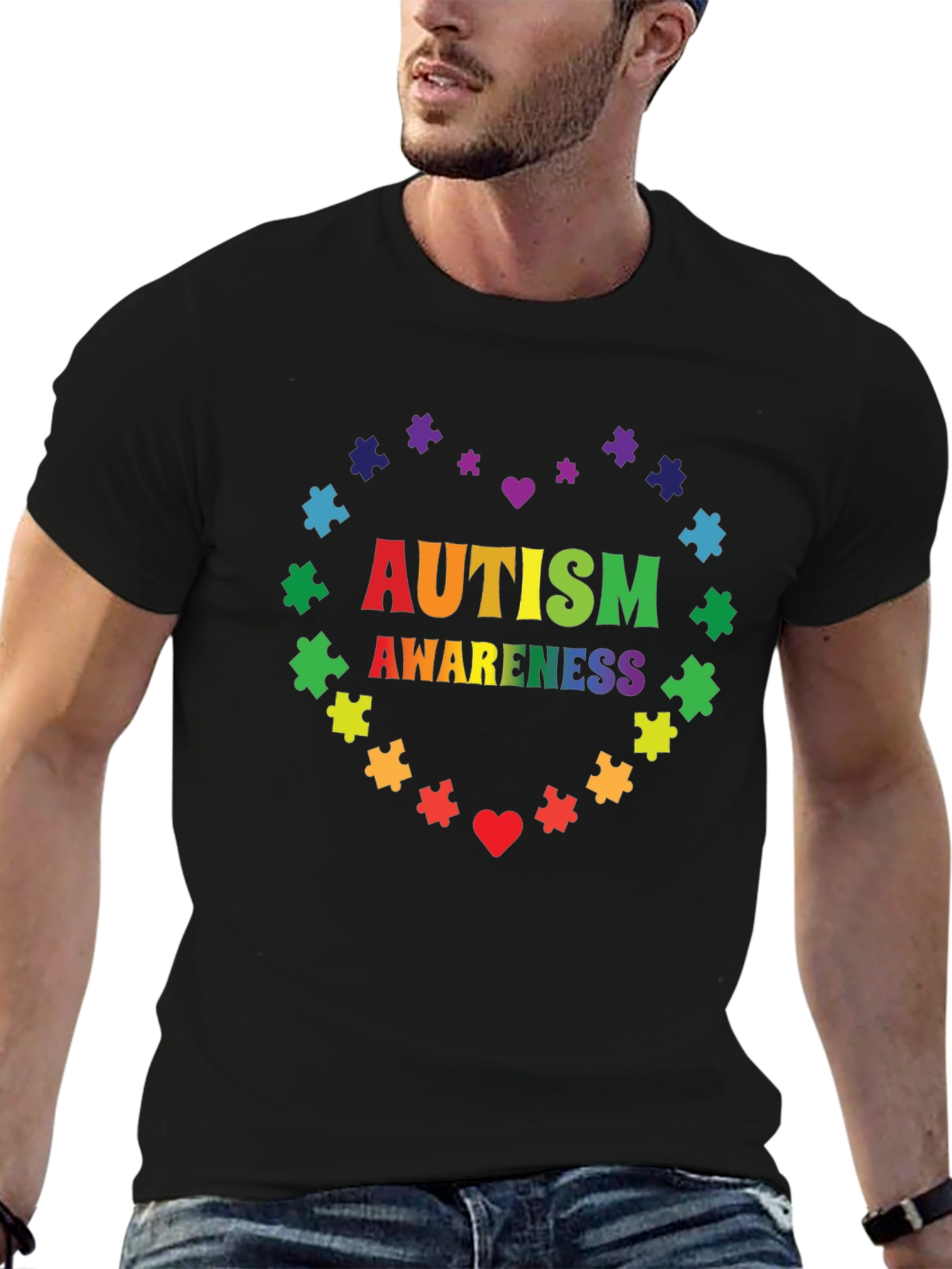 Autism Awareness Heart Puzzle T-Shirt - 6