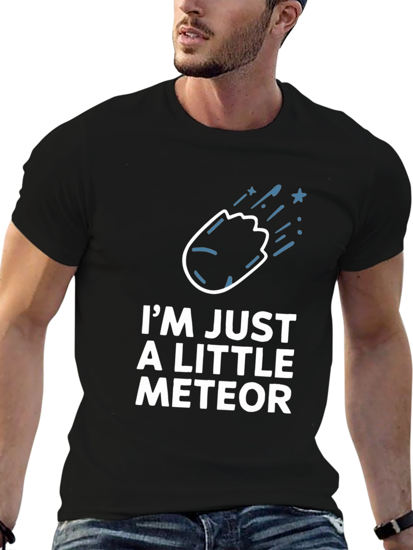 Black I'm Just a Little Meteor Graphic Tee view 6