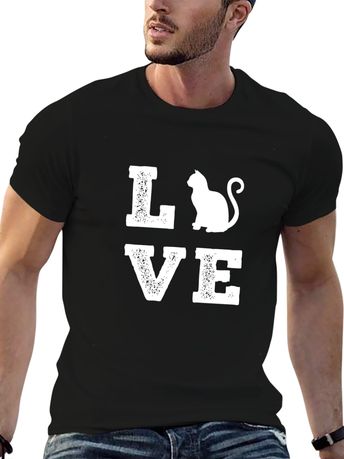 Black Love Cats T-Shirt - Unisex view 6