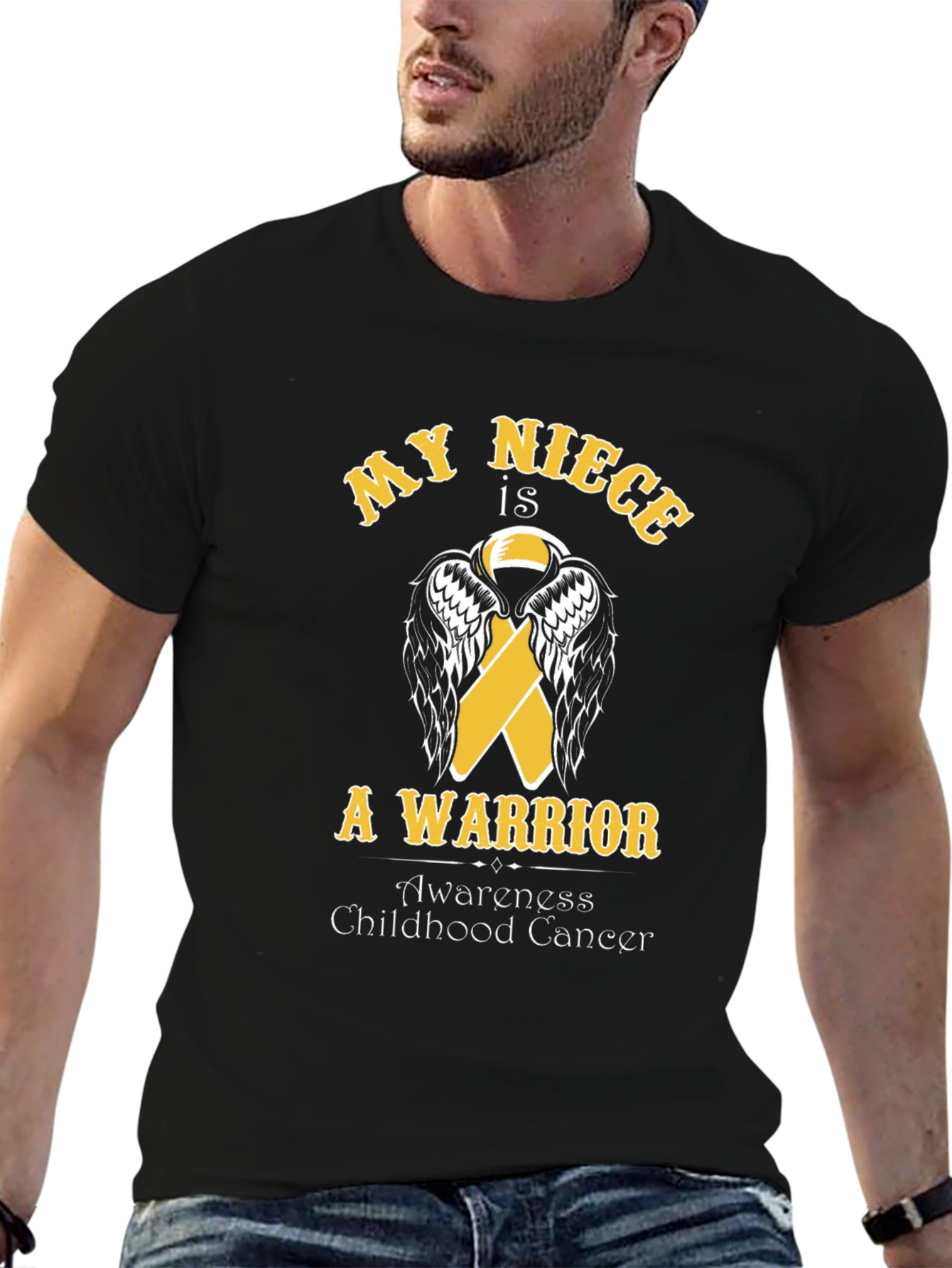 My Niece Is A Warrior Childhood Cancer Awareness T-Shirt - 6