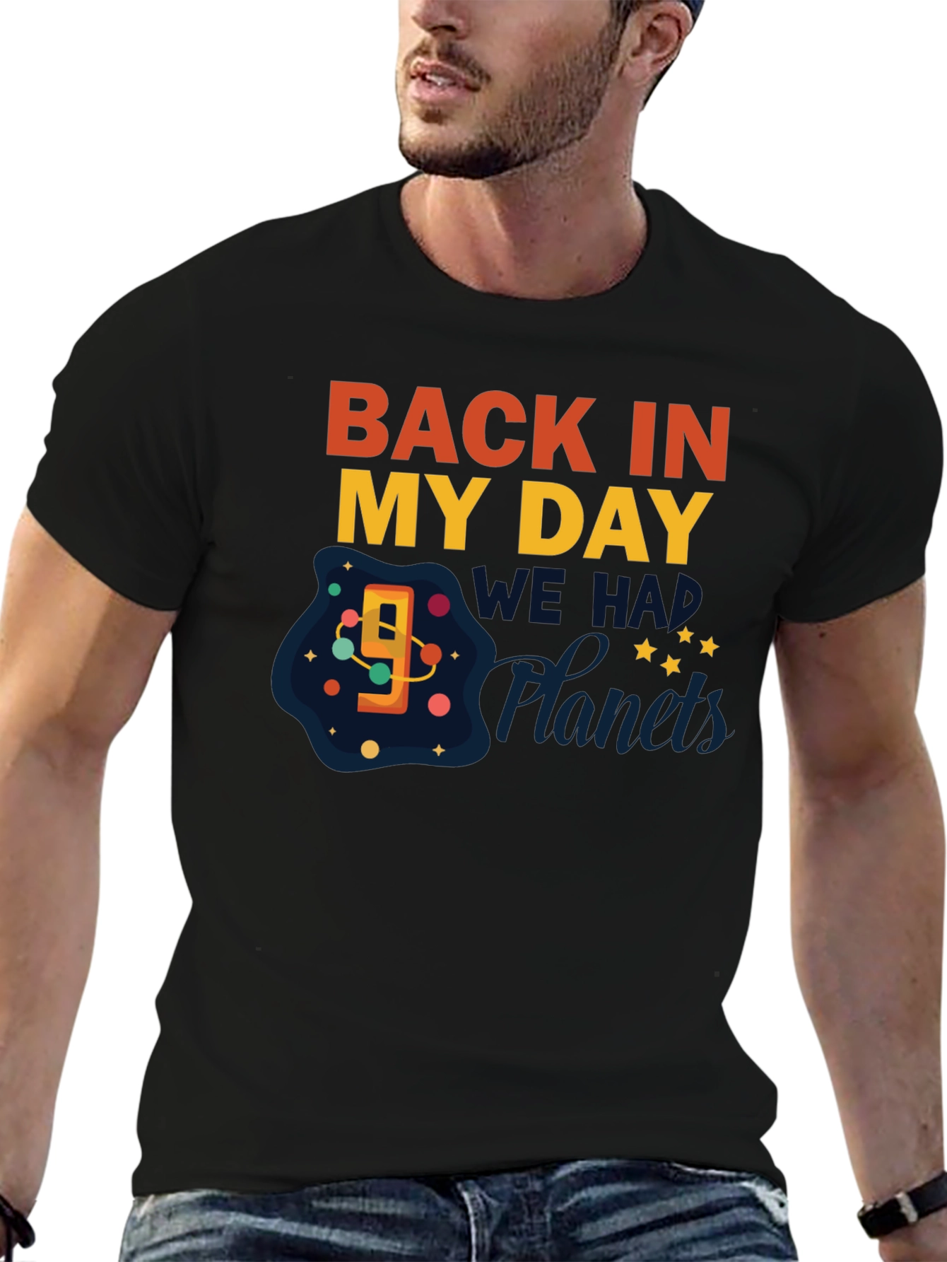 Retro "Back In My Day 9 Planets" Graphic Tee - 6