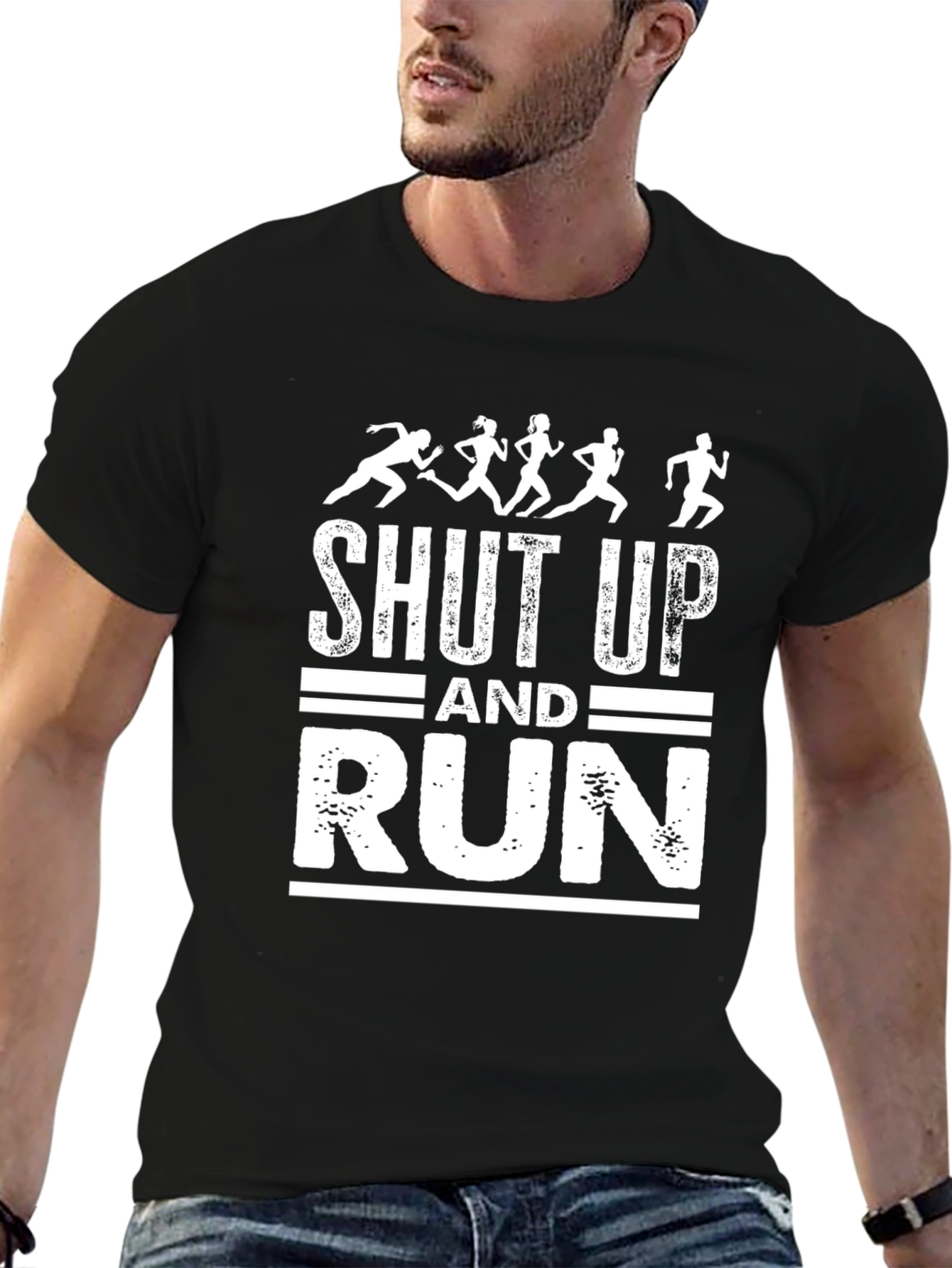Shut Up and Run Graphic Tee - Athletic Runner T-Shirt - 6