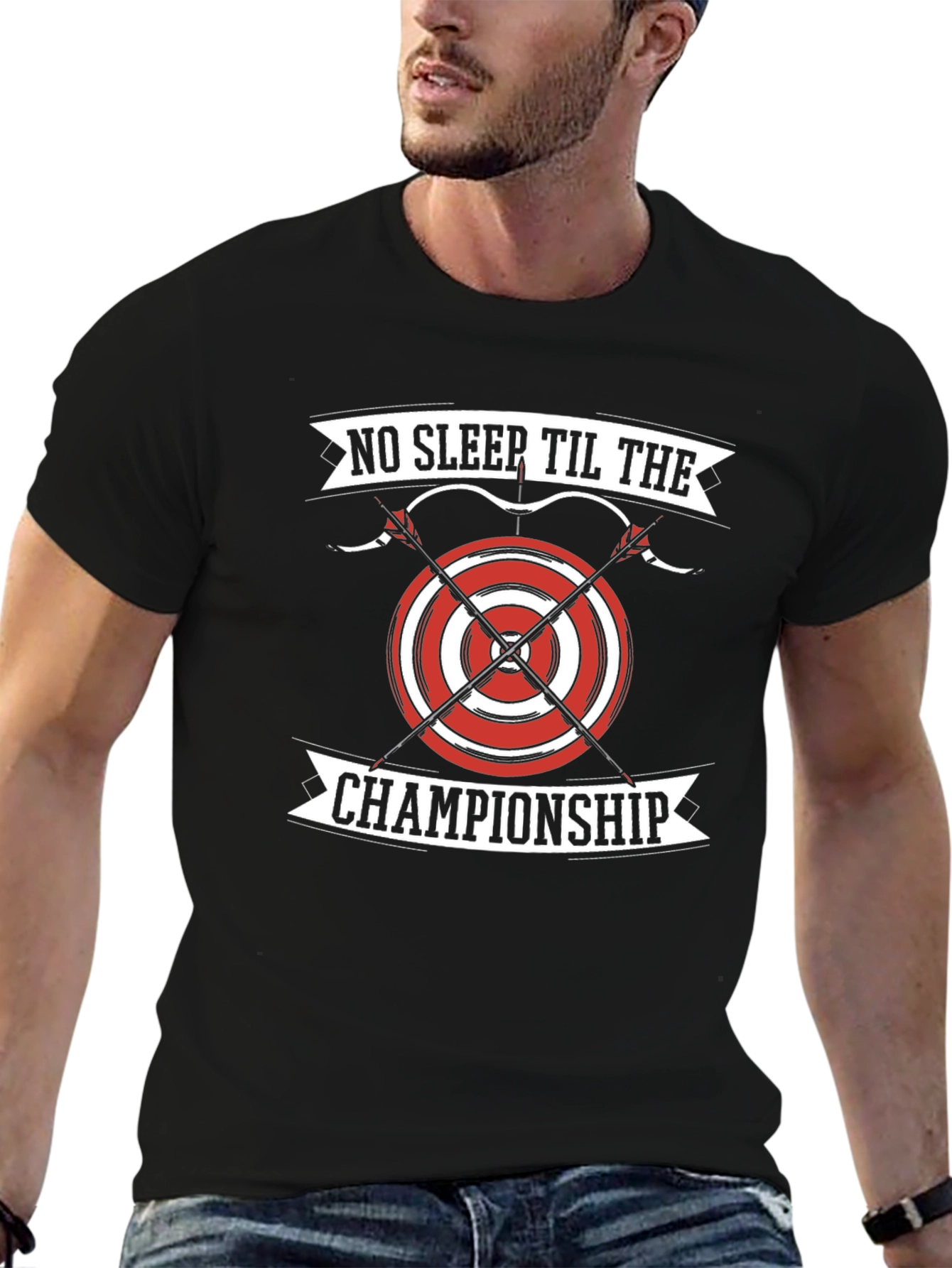 Black Archery Championship T-Shirt view 6