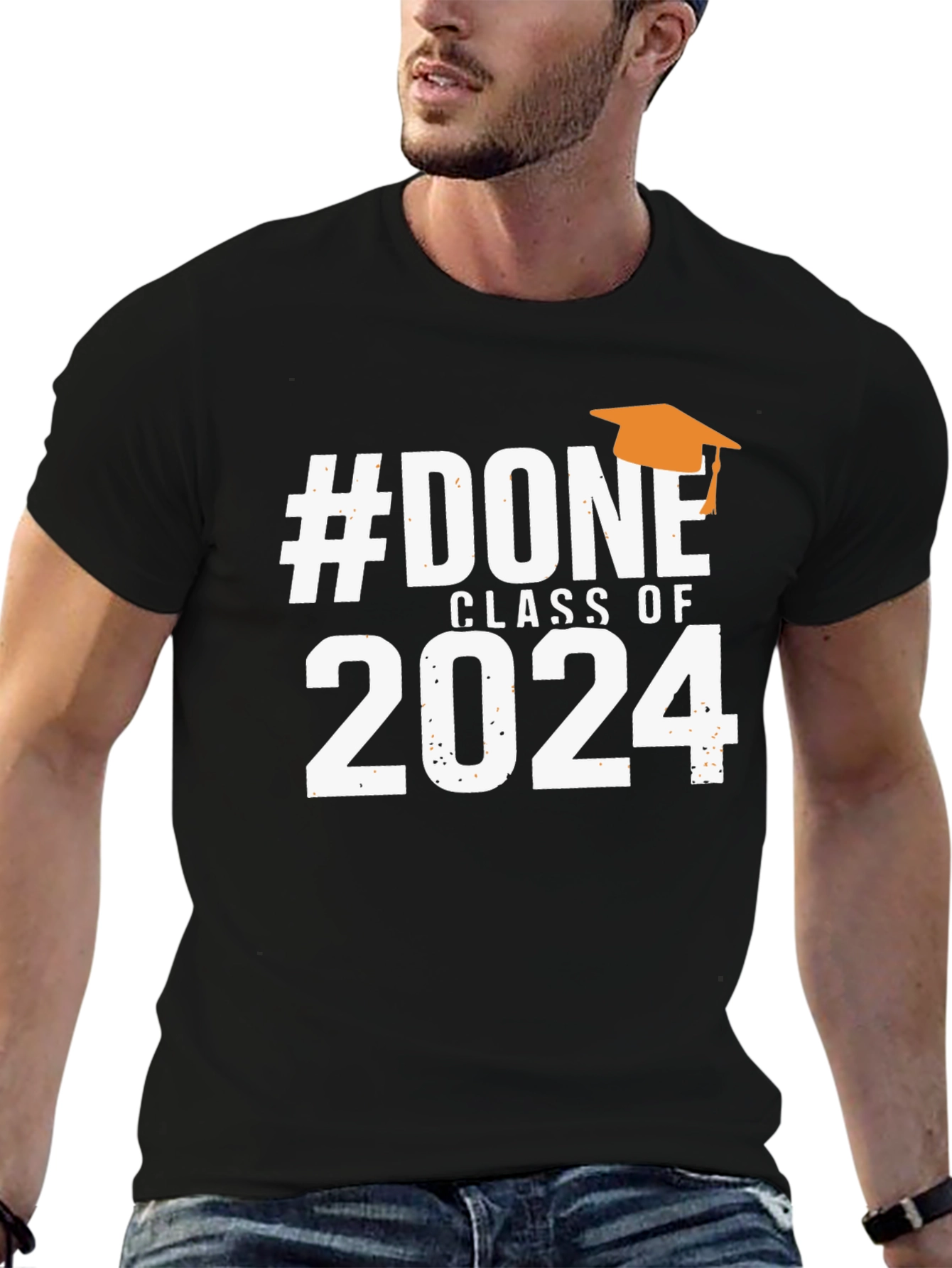Black Done Class of 2024 Graduation T-Shirt view 6
