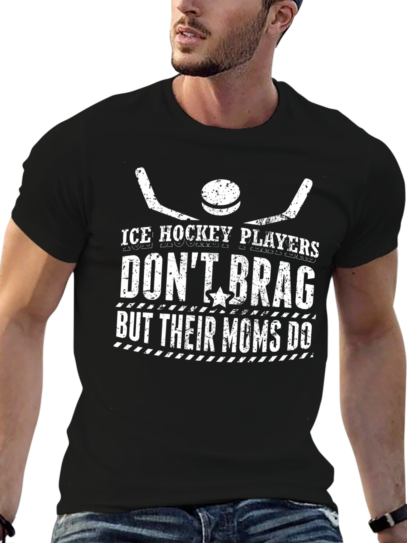 Black Ice Hockey Moms T-Shirt - Funny Sports Tee view 6