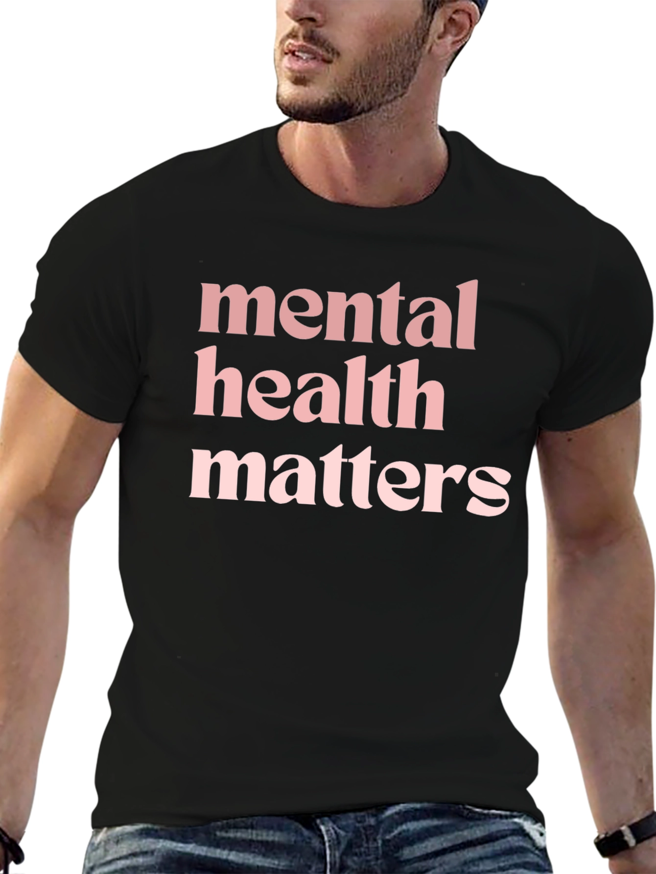 Black Mental Health Matters Graphic T-Shirt view 6