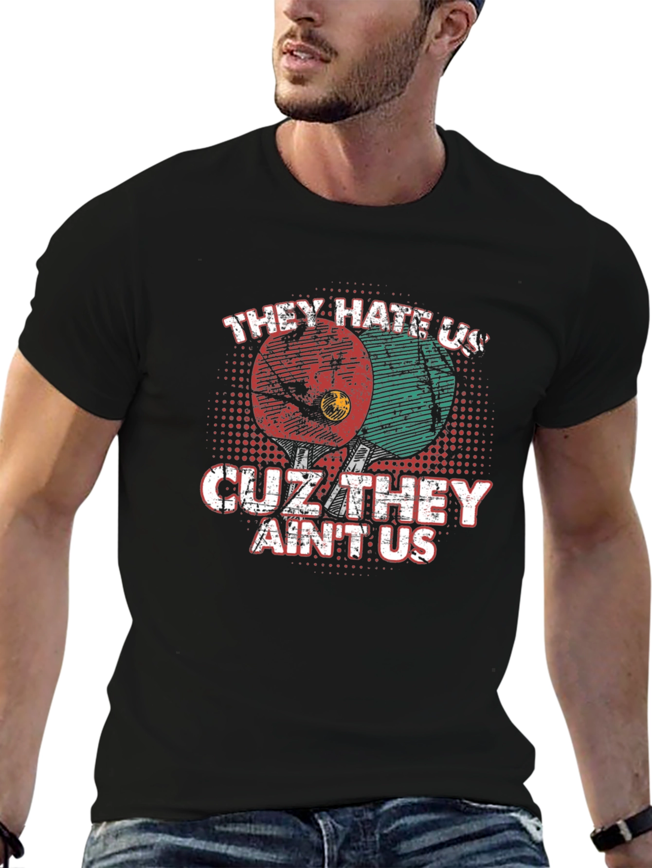 Black They Hate Us T-Shirt view 6