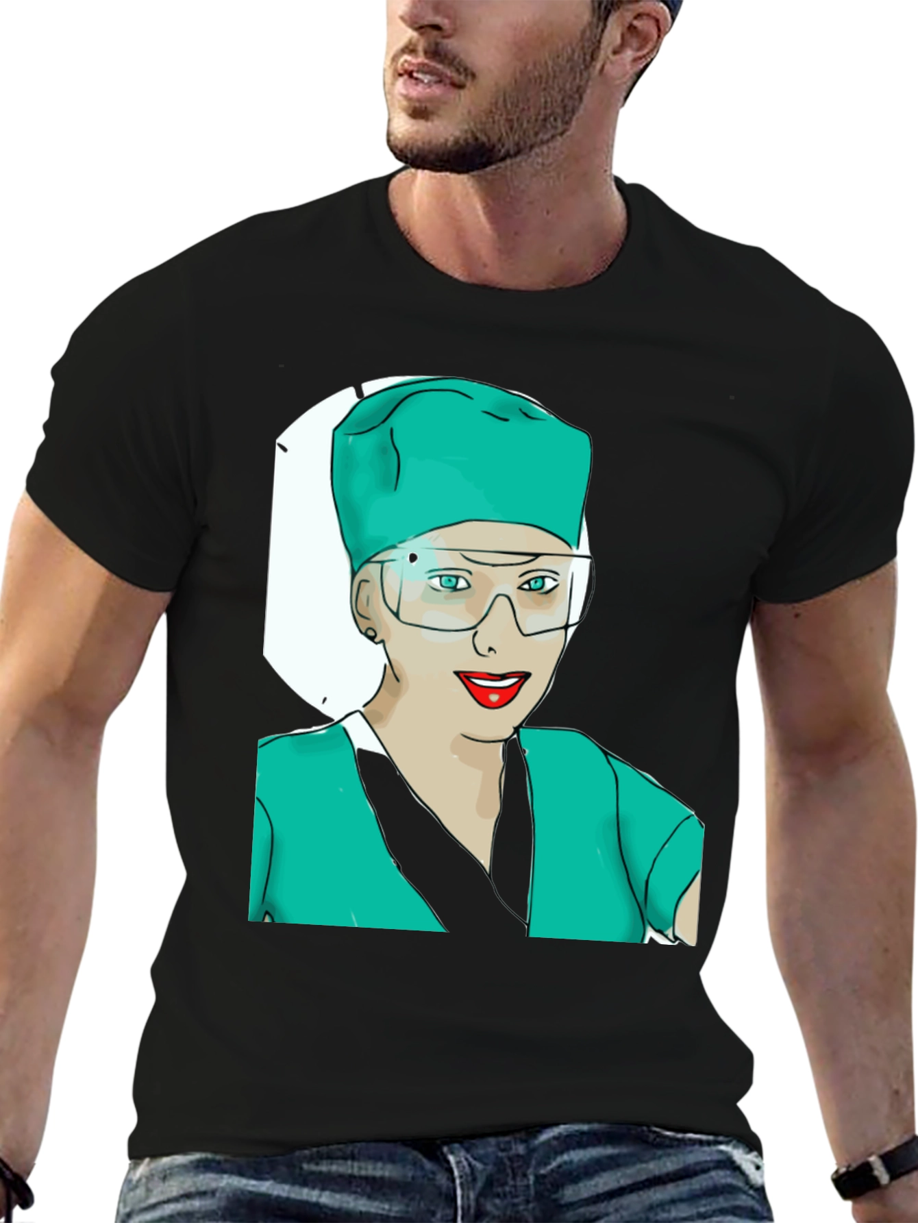 Surgeon Graphic Tee - Black Cotton T-Shirt - 6