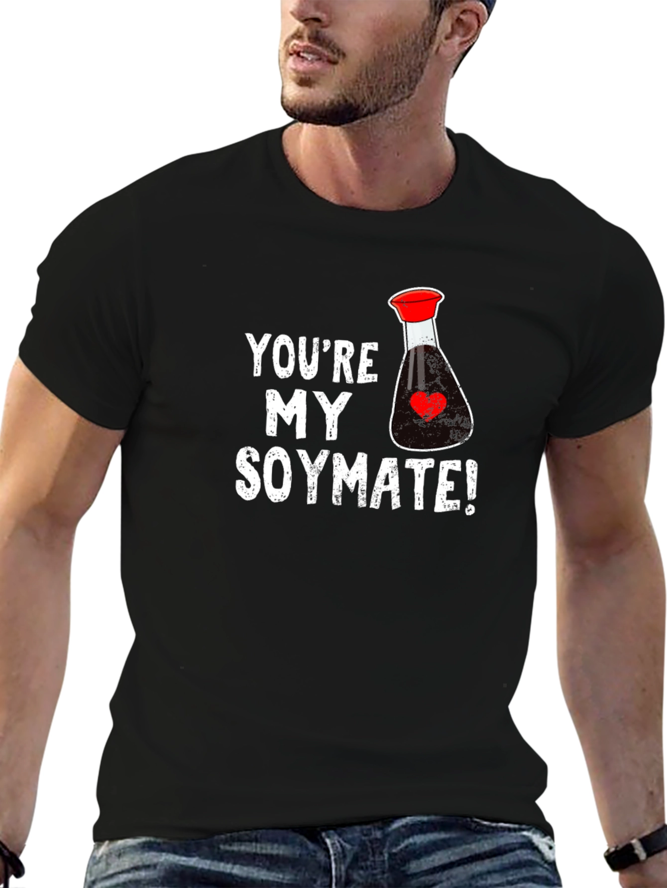 Black You're My Soymate Black Graphic Tee view 6
