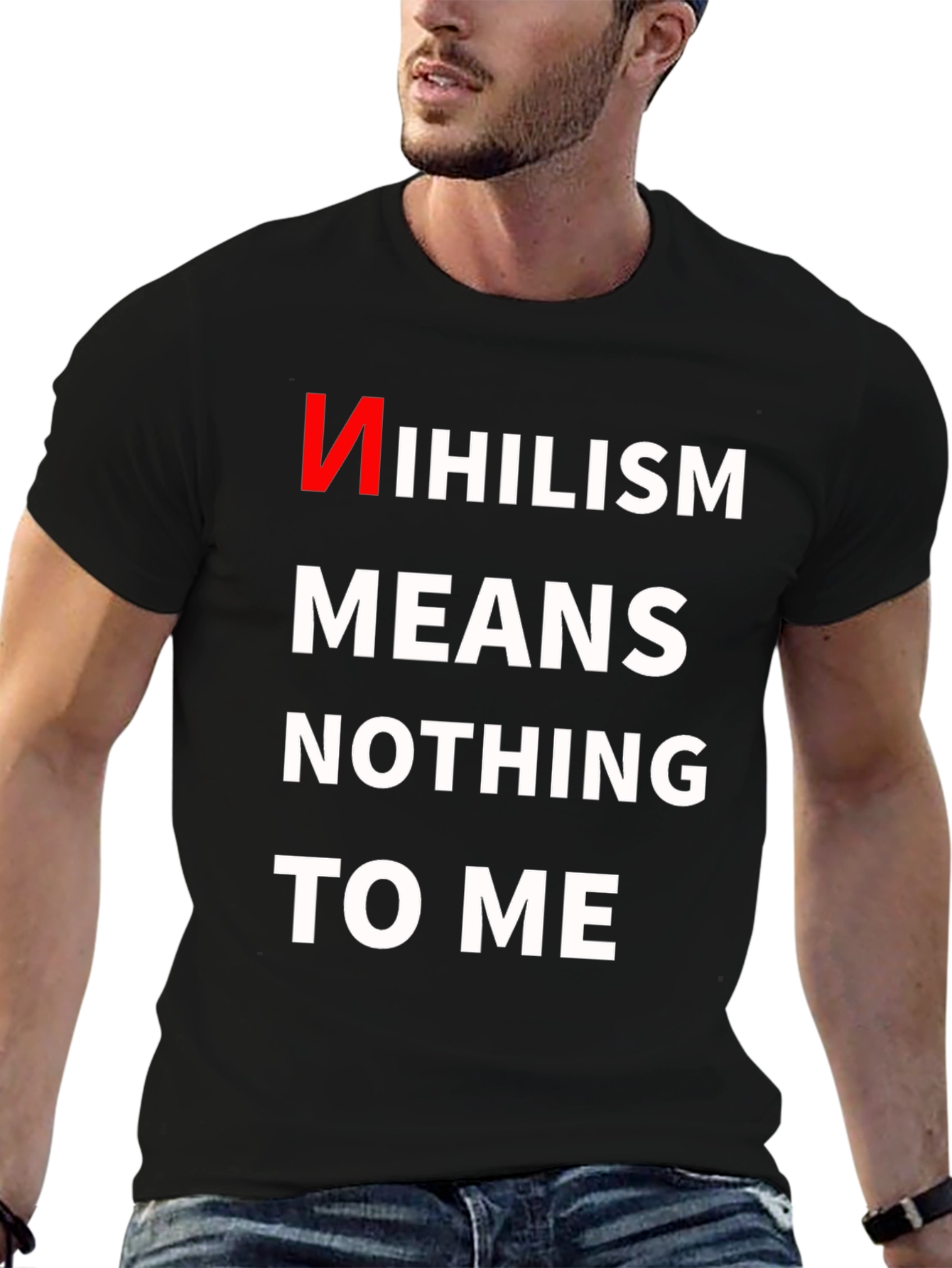 Black Nihilism Means Nothing To Me T-Shirt view 6