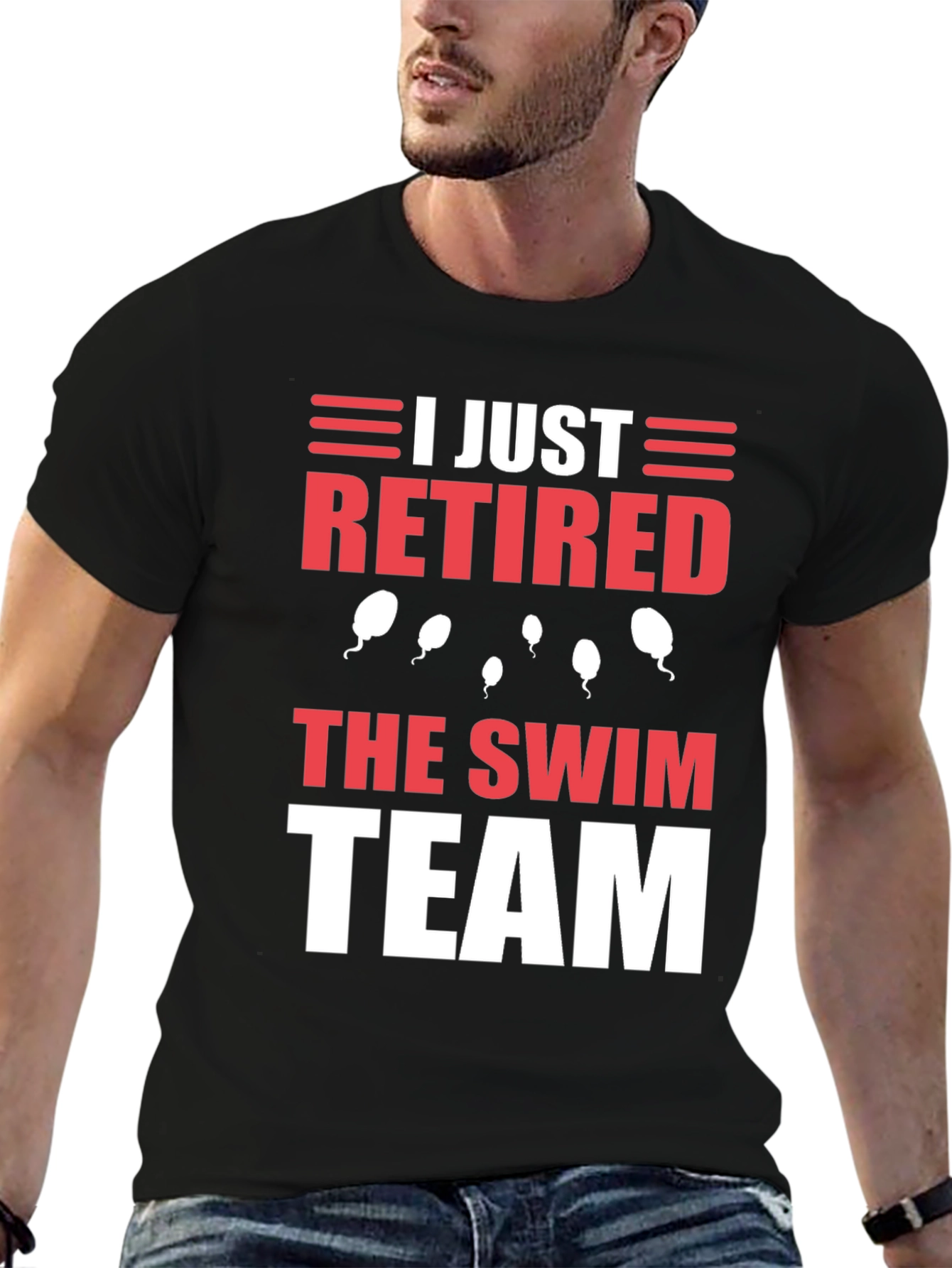 Black I Just Retired The Swim Team T-Shirt view 6