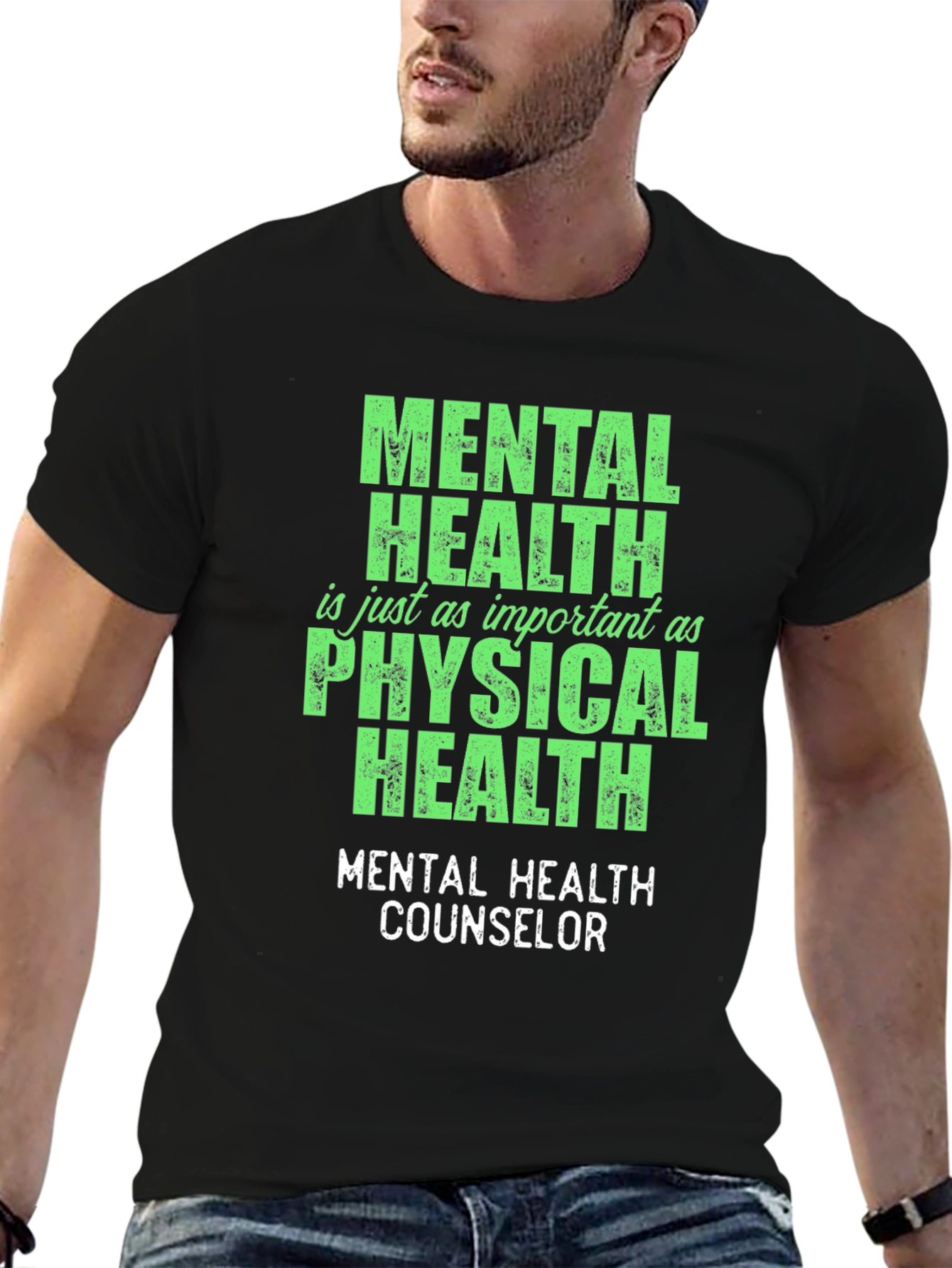 Mental Health Counselor T-Shirt - Green Graphic Tee - 6