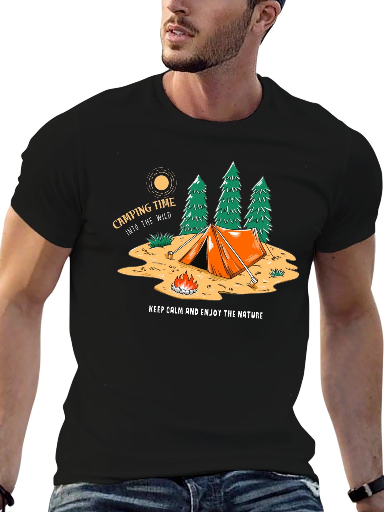 Black Camping Time Graphic Tee - Into the Wild view 6