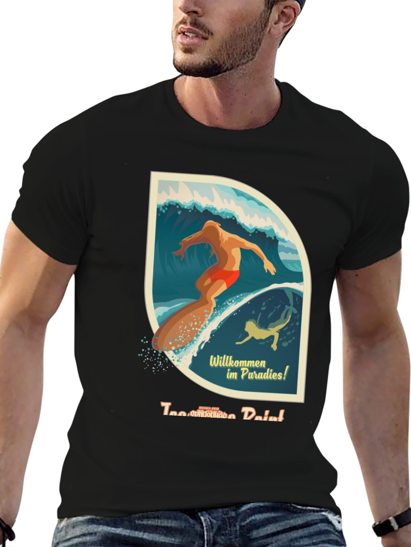 Surfer Paradise Graphic T-Shirt - Cool Vintage Style - 6