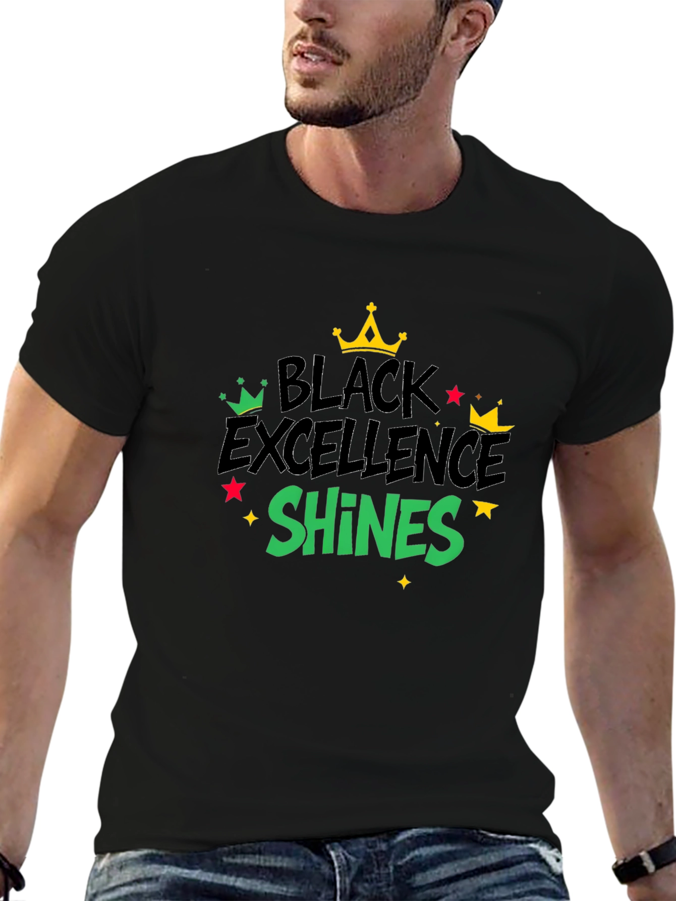 Black Black Excellence Shines Graphic Tee view 6
