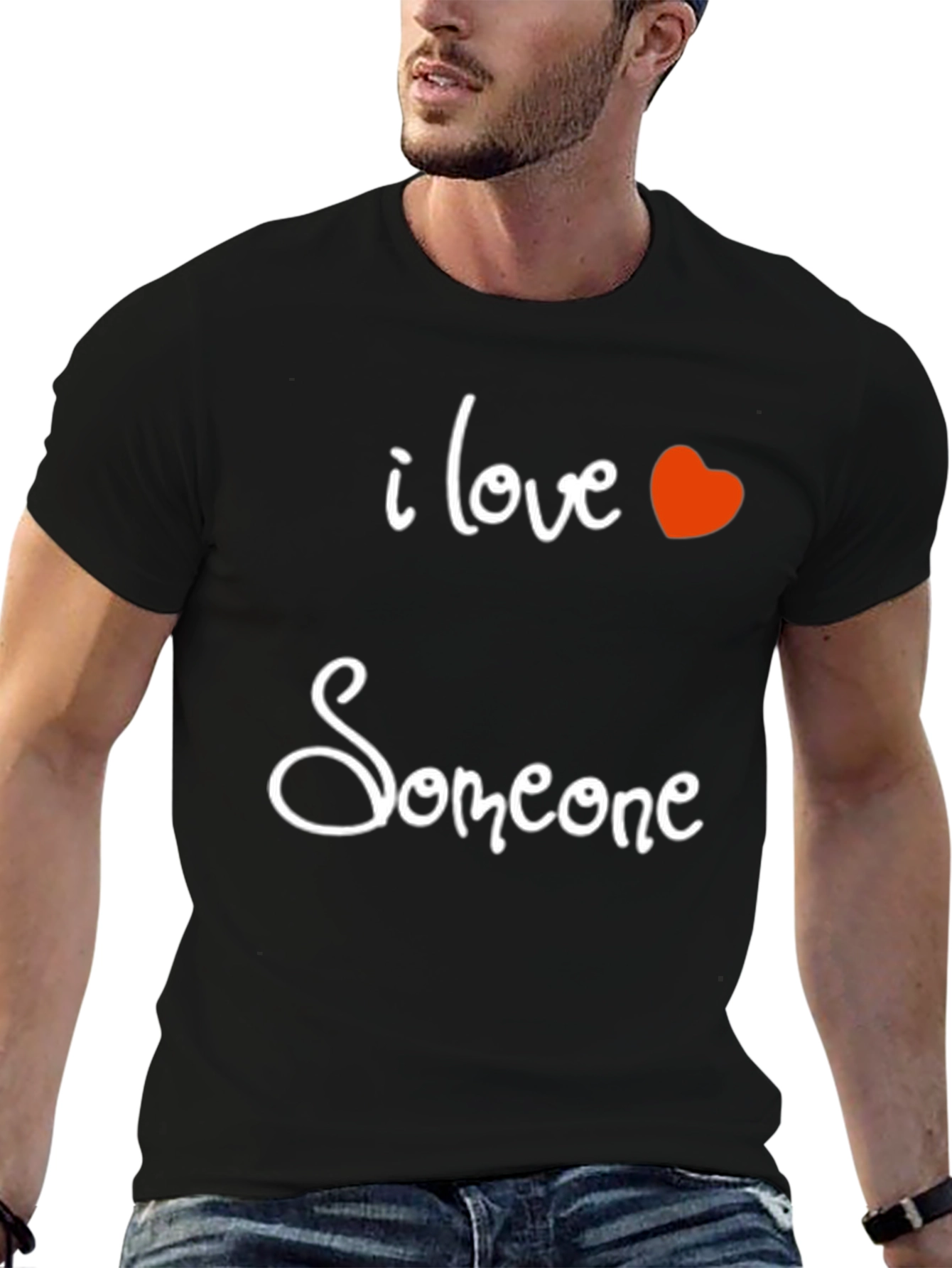 Black I Love Someone Graphic Tee - Soft & Stylish view 6