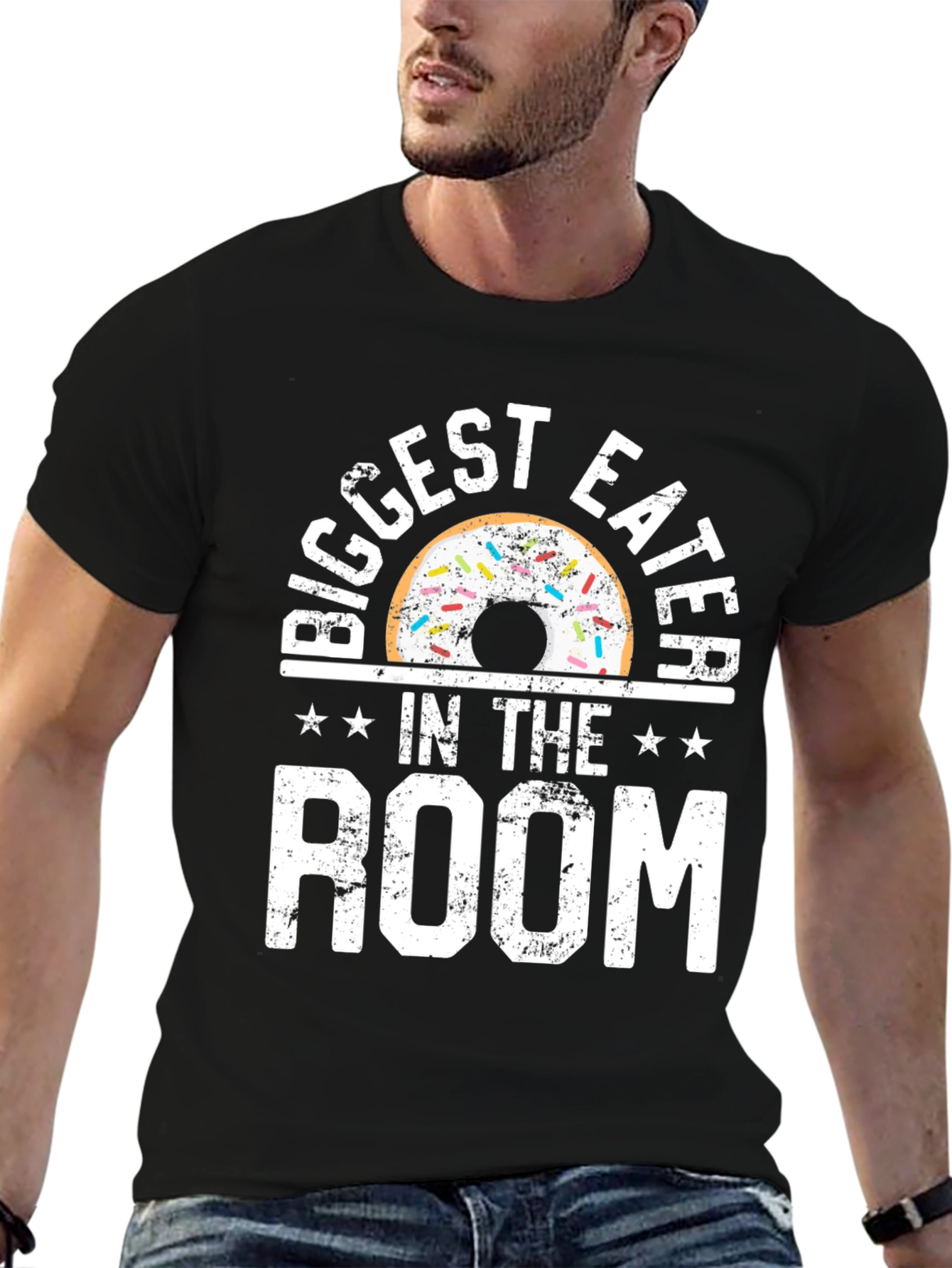 Black Biggest Eater in the Room Graphic Tee view 6