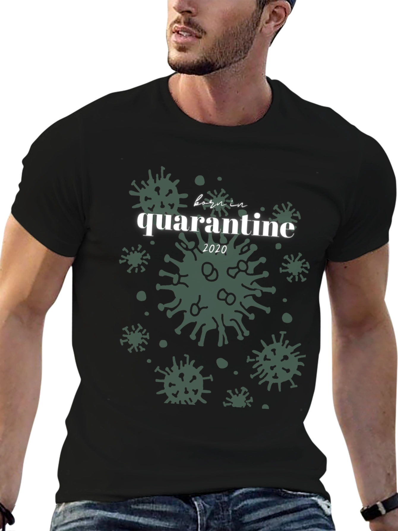 Black Born in Quarantine 2020 Graphic Tee view 6
