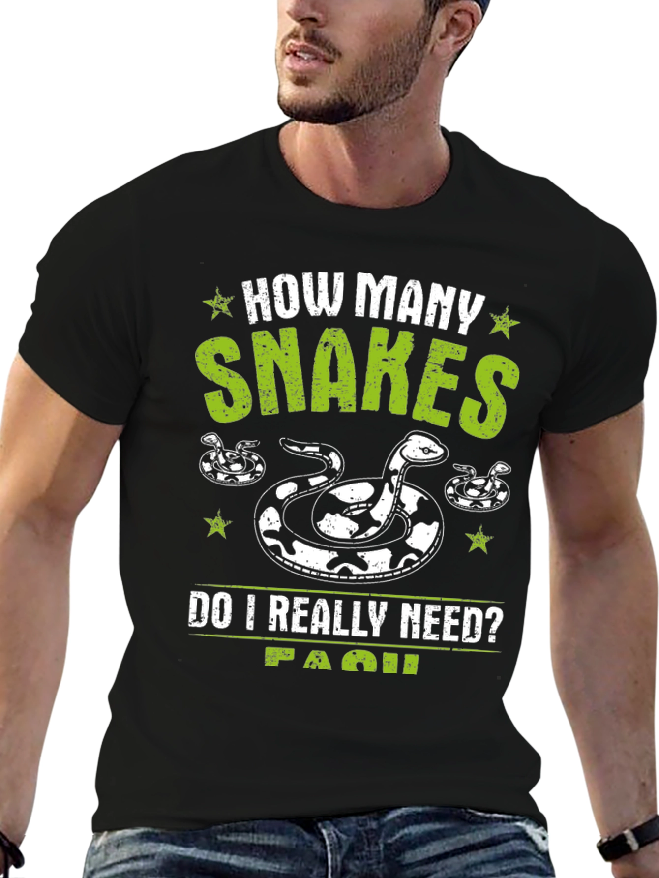 Black Snakes Graphic T-Shirt - Novelty Reptile Lover Tee view 6