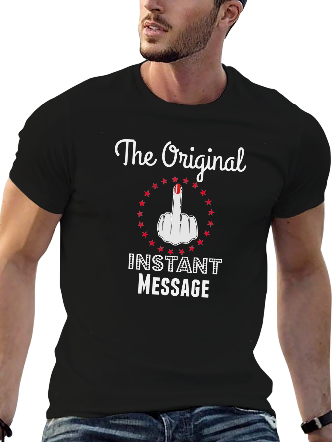 Black Original Instant Message T-Shirt view 6