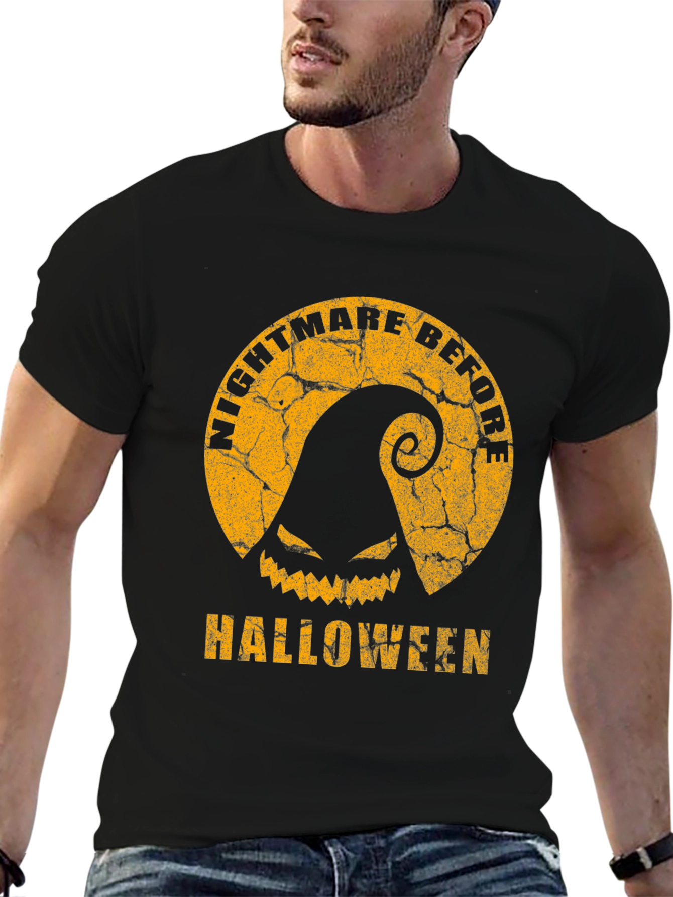 Black Nightmare Before Halloween Graphic Tee view 6