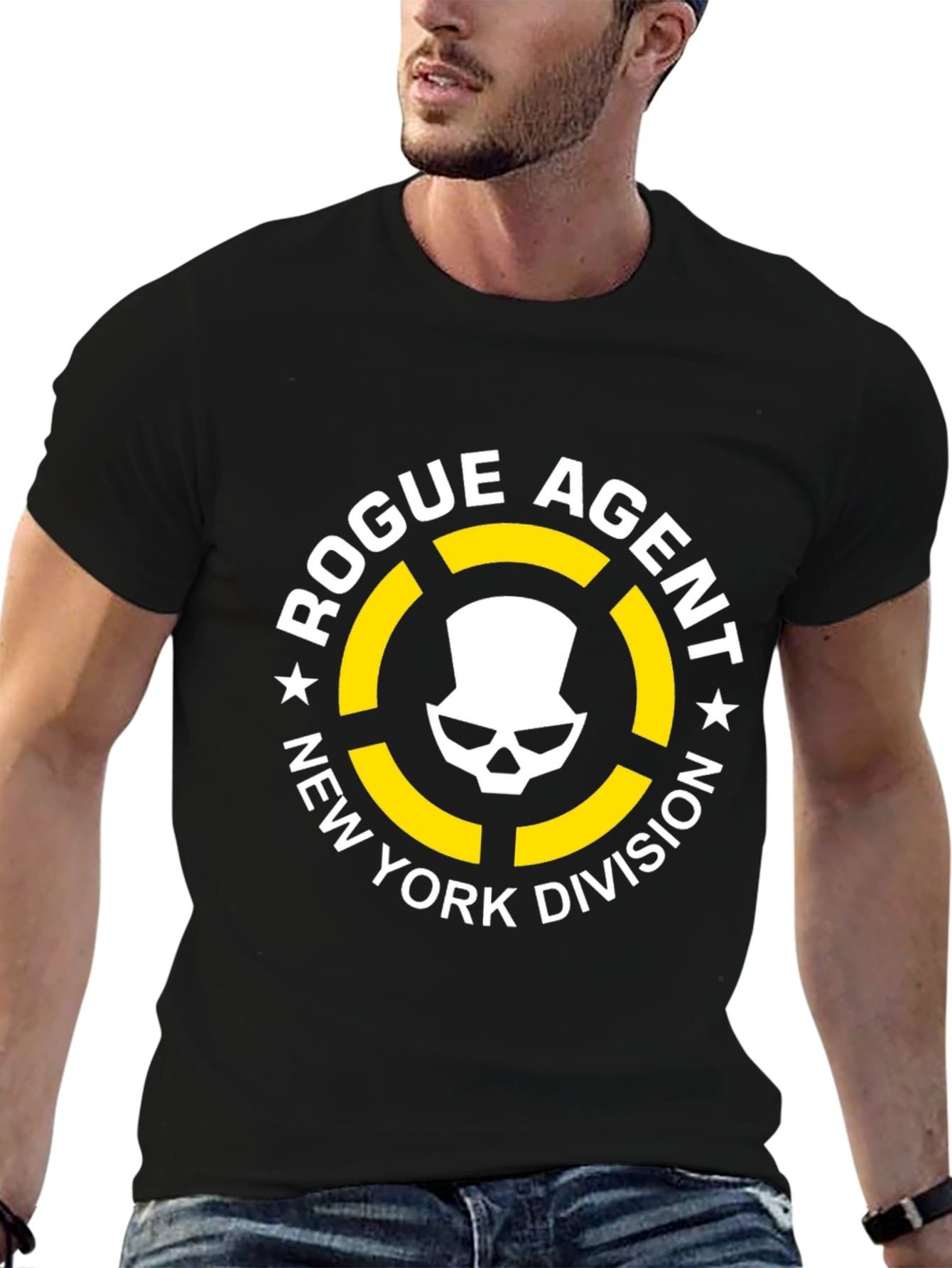 Black Rogue Agent NY Division Graphic T-Shirt view 6