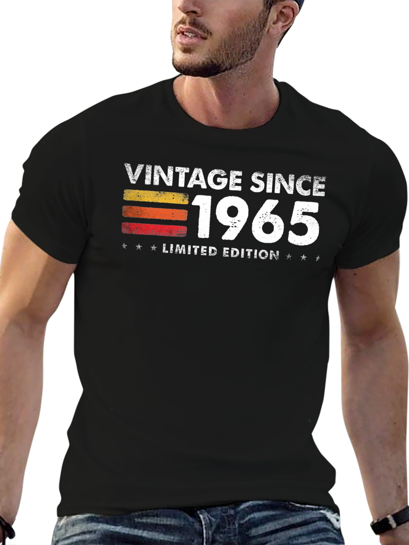 Black Vintage Since 1965 Limited Edition Black T-Shirt view 6