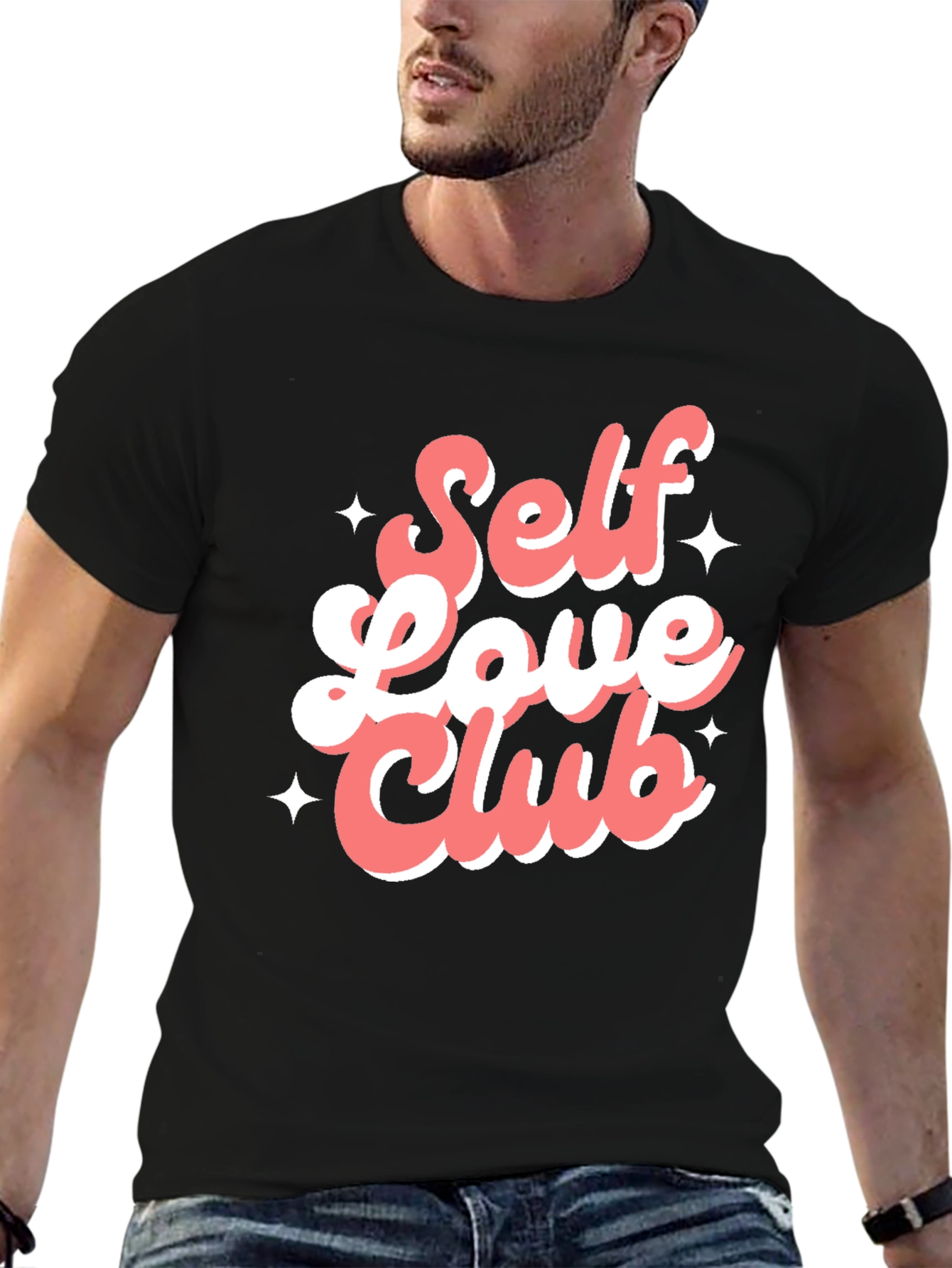 Black Self Love Club Graphic Tee view 6