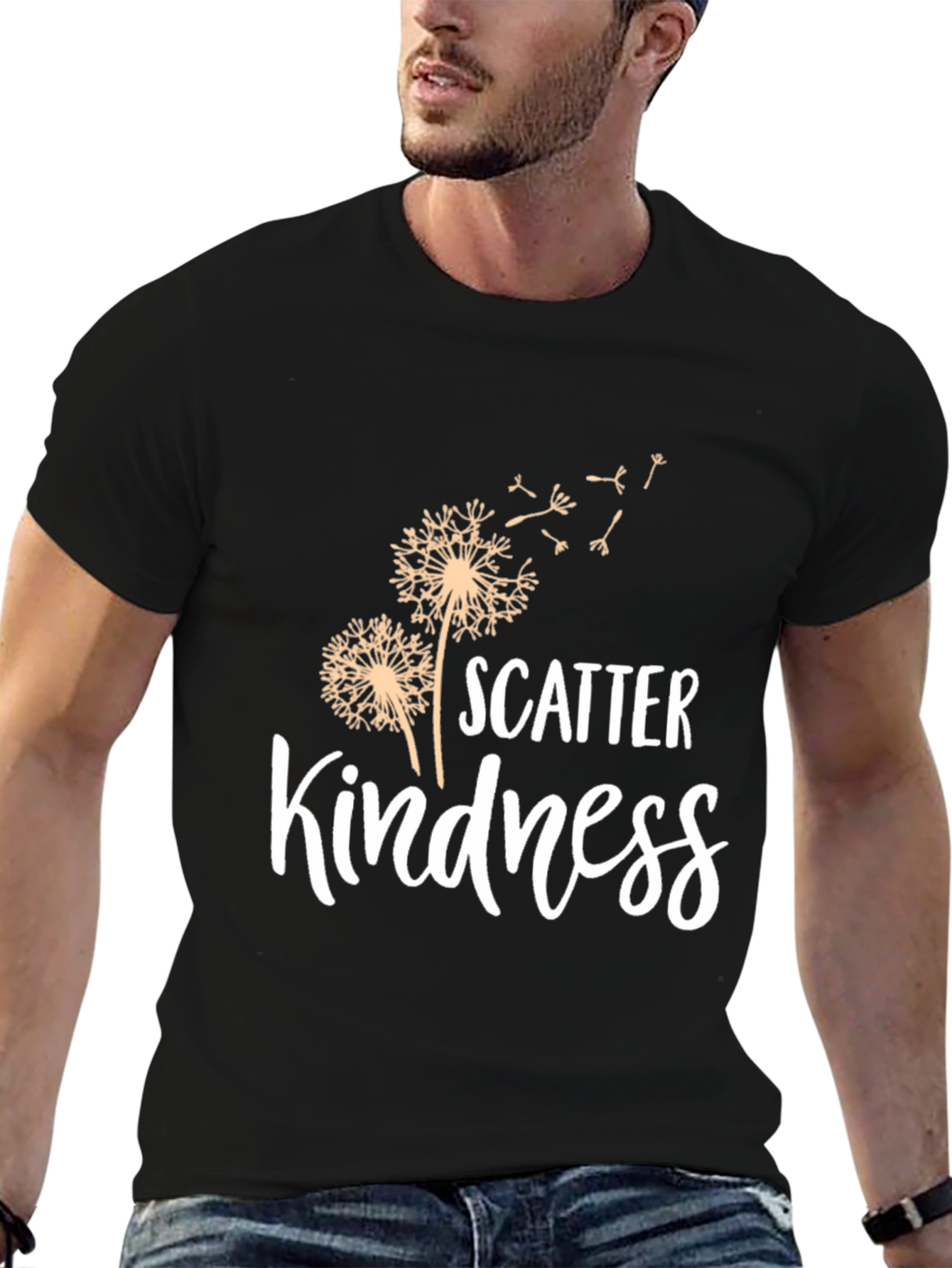 Black Scatter Kindness Graphic Tee view 6