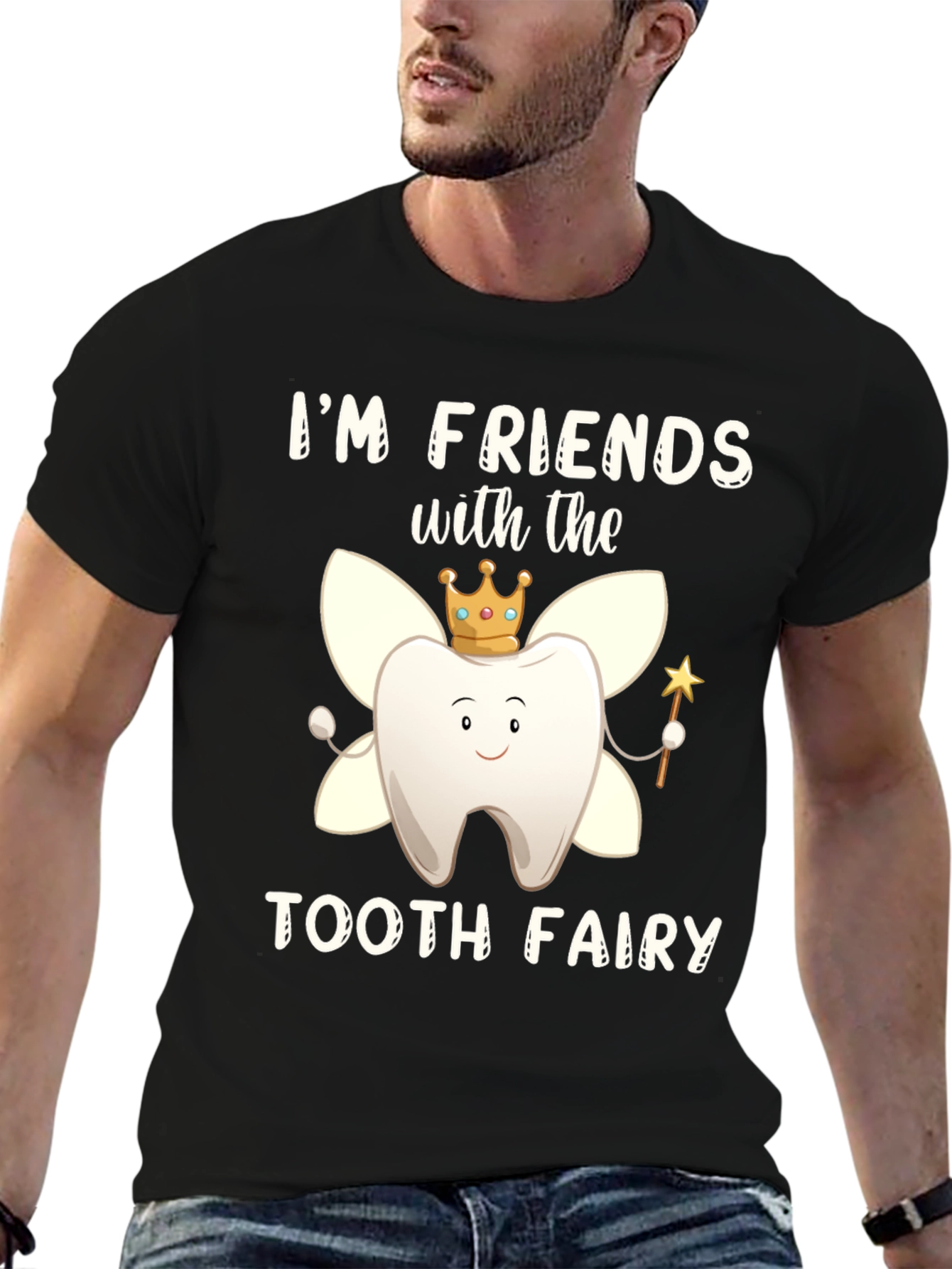 Black Tooth Fairy Friend Graphic Tee view 6