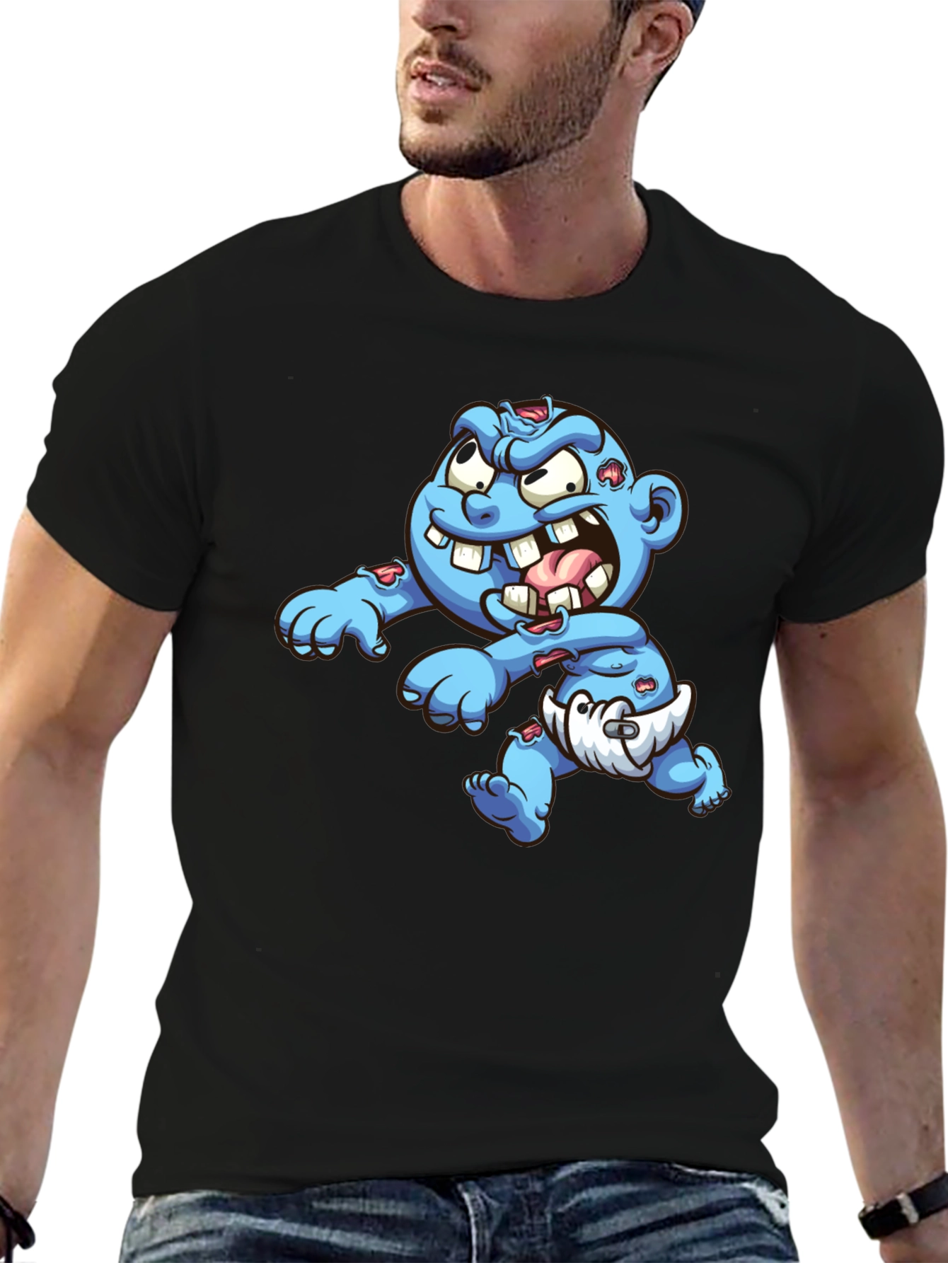 Black Zombie Baby T-Shirt - Black view 6