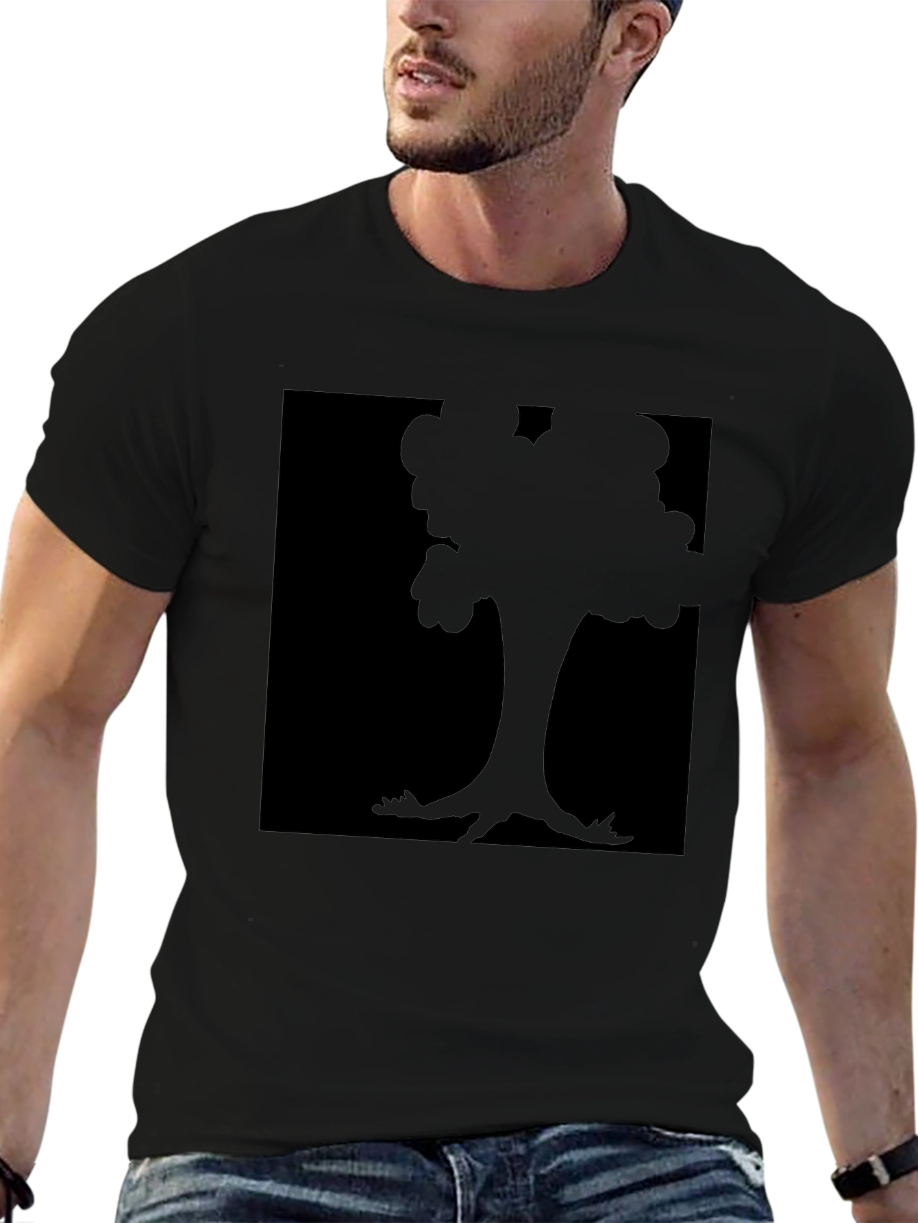 Black Black Tree Graphic Tee - Stylish and Comfortable view 6