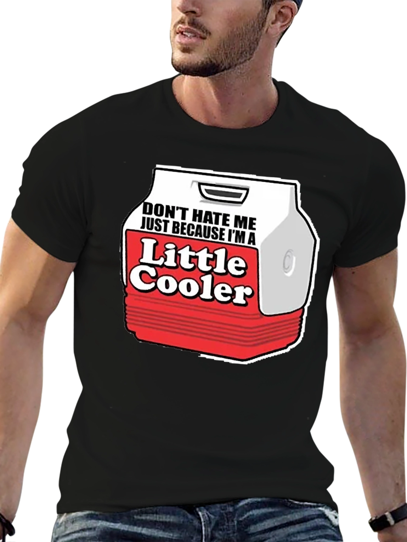 Black Little Cooler Graphic Tee - Funny Novelty Shirt view 6