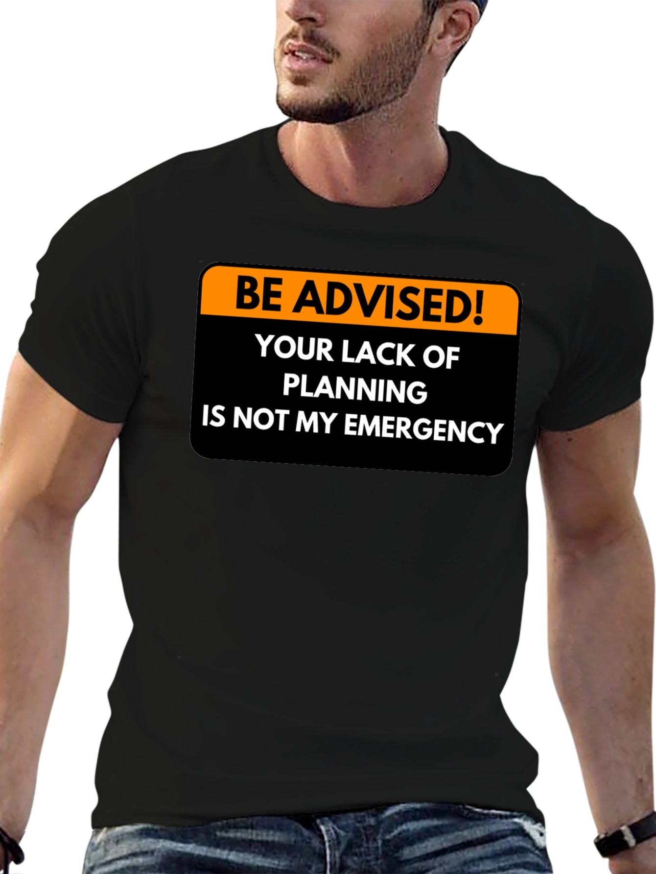 Black Be Advised T-Shirt - Planning Failure view 6
