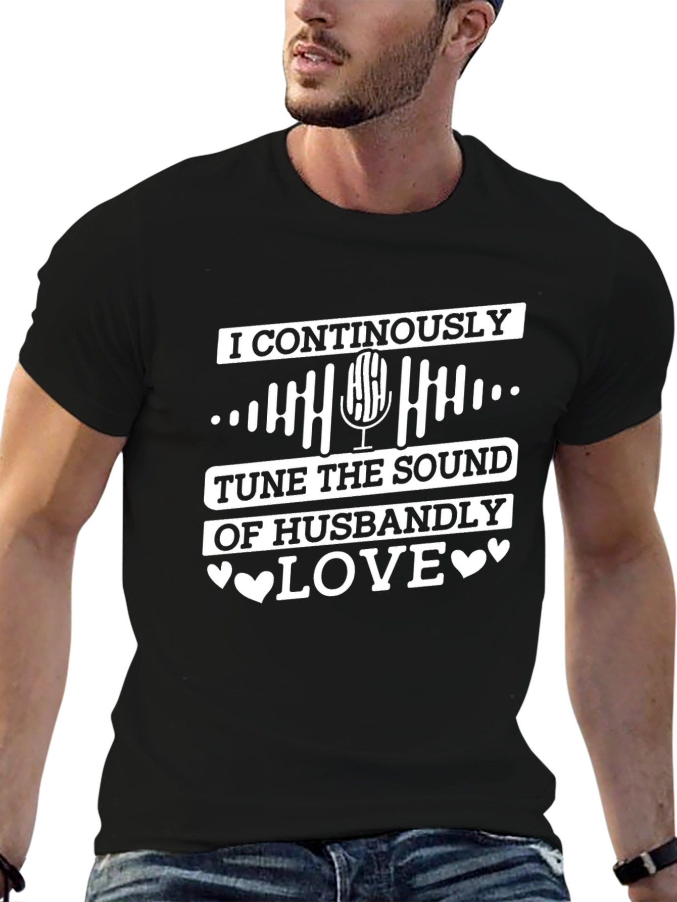 Black Husbandly Love T-Shirt - Tune the Sound view 6