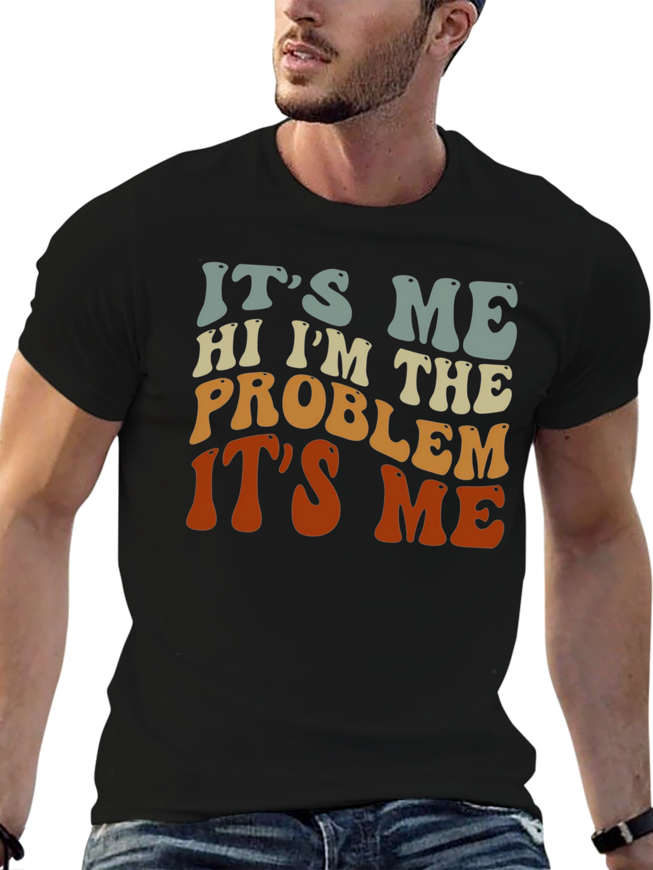 Black It's Me Problem Graphic T-Shirt view 6