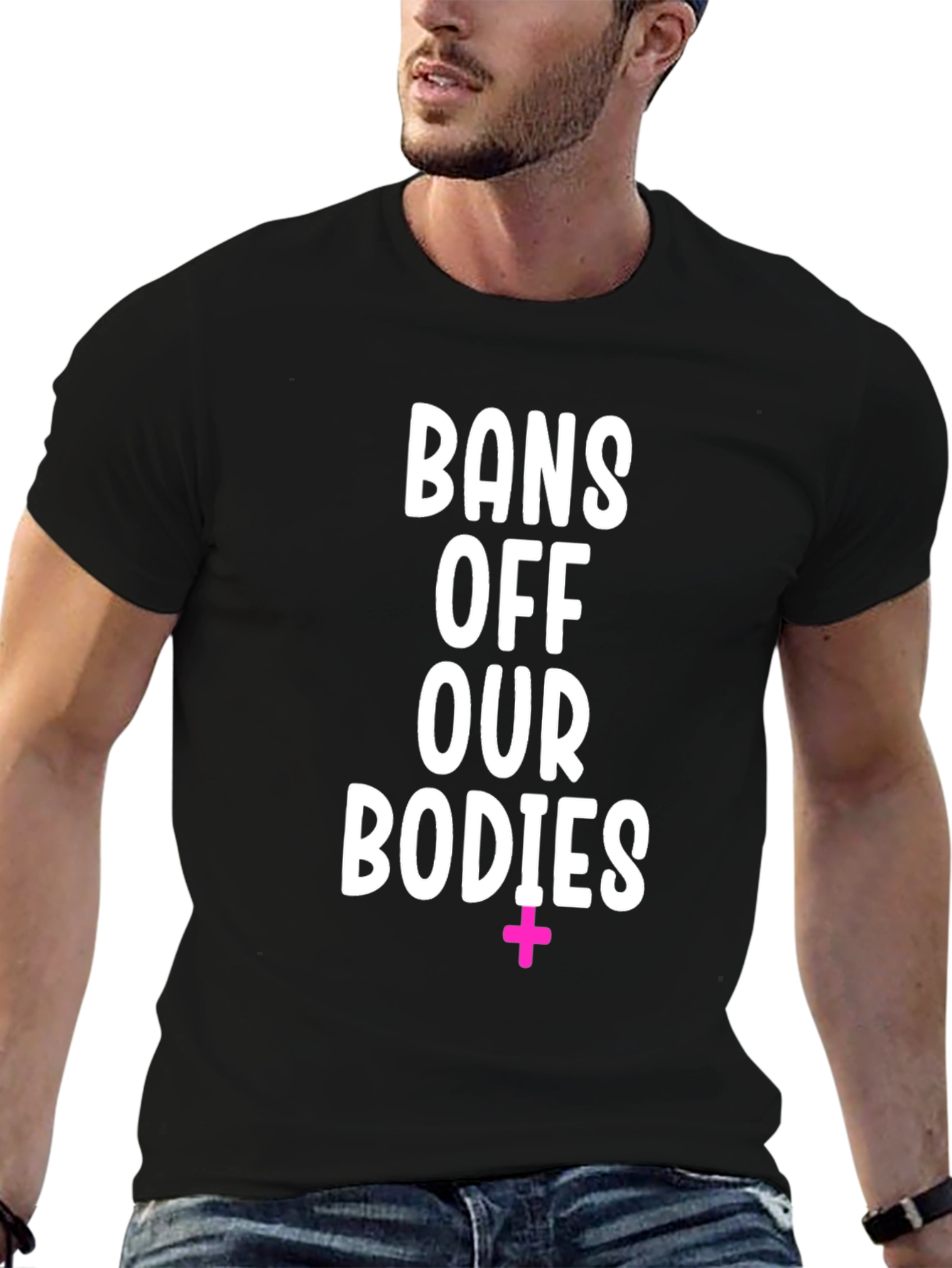 Black Bans Off Our Bodies Graphic Tee view 6
