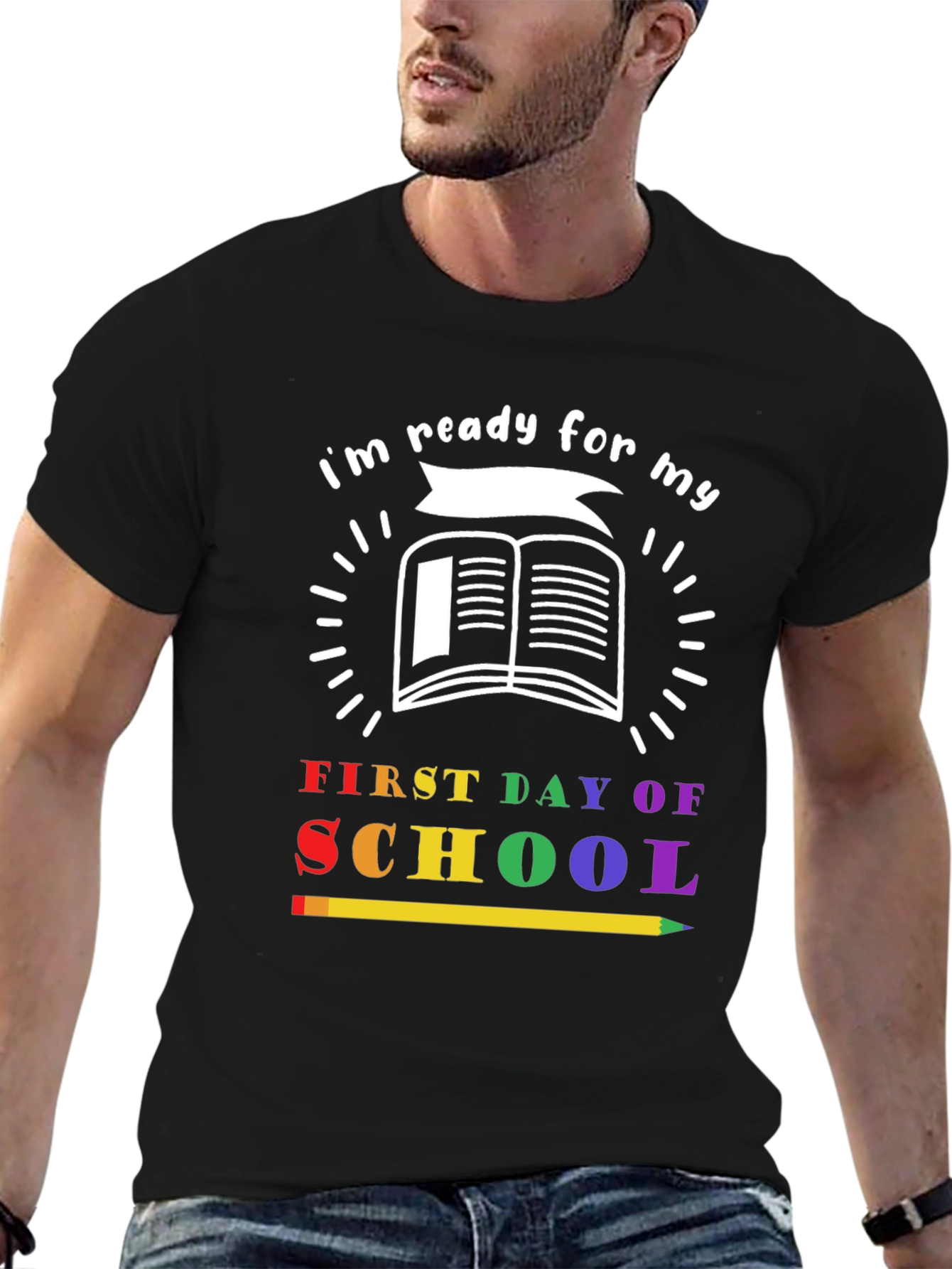 Black Ready for First Day of School T-Shirt view 6