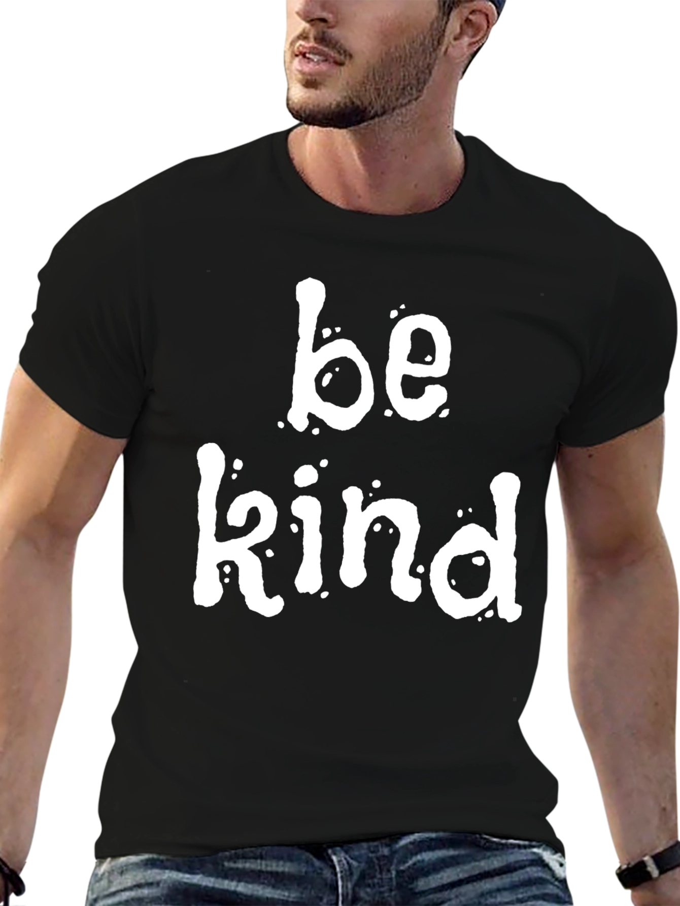 Black Be Kind Graphic Tee - Soft Cotton Blend view 6